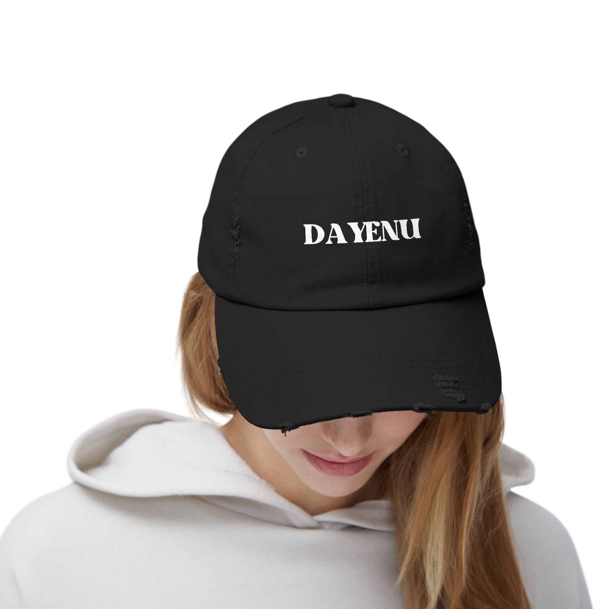 Dayenu Jewish Pride Baseball Hat  Distressed Cap with 'DAYENU' Jewish Gifts