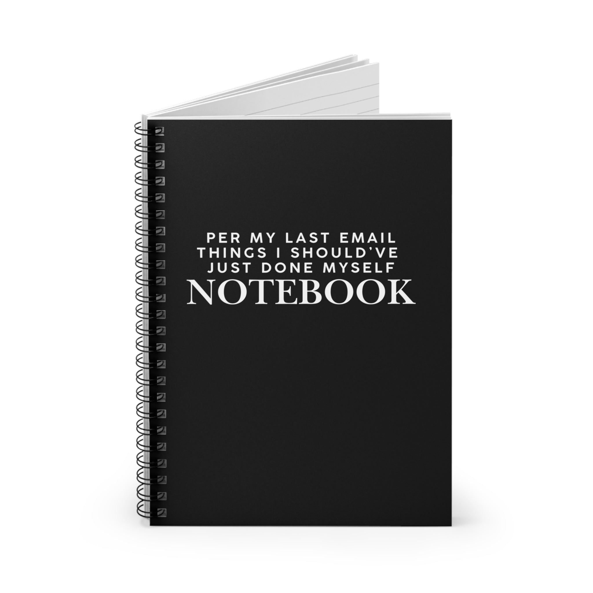 Per My Last Email Notebook Snarky Office Humor Spiral Notebook - Ruled Line