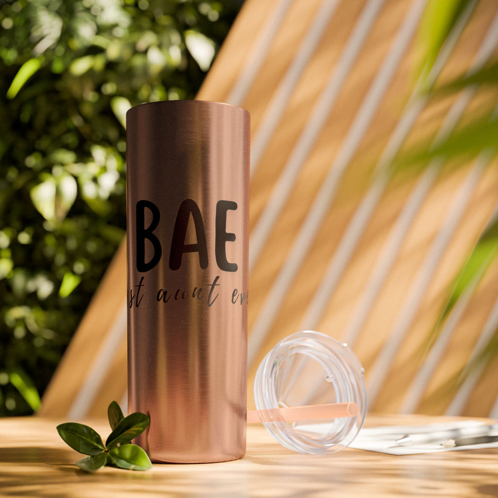 BAE Best Aunt Ever Skinny Tumbler with Straw, 20oz more colors