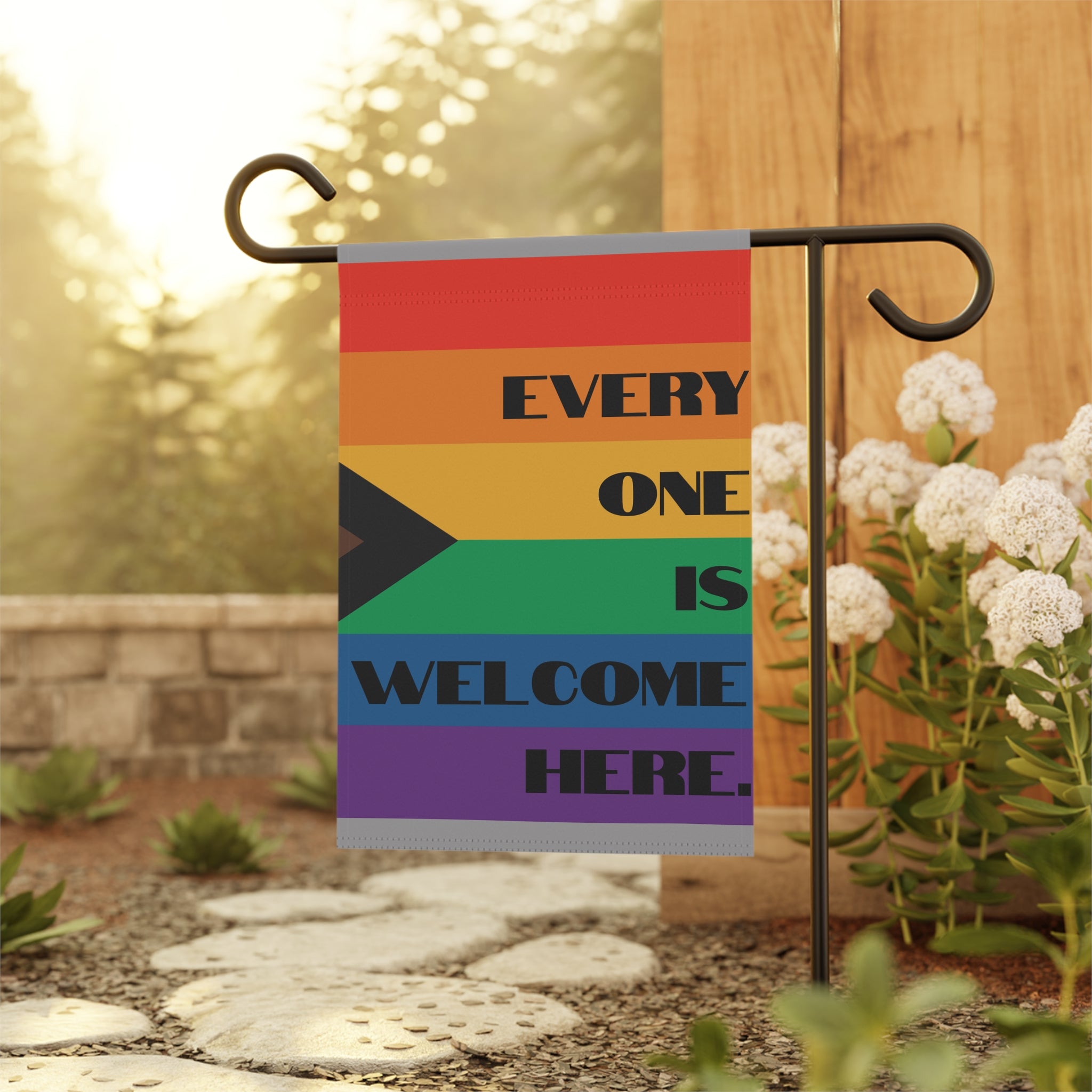 Welcome FLag 12 x 18 Everyone is Welcome Here Flag LGBTQIA+ All are welcome Liberal Flag
