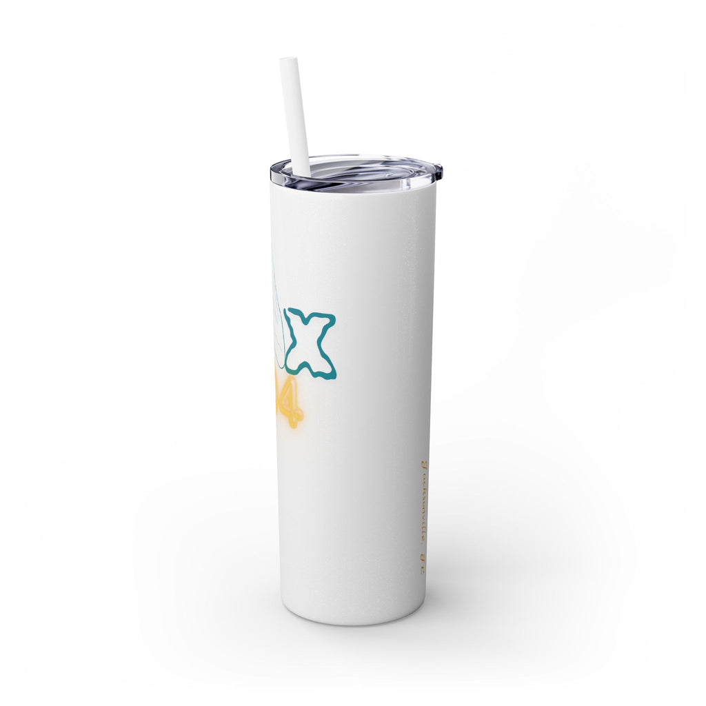 Shark Tooth 904 Skinny Tumbler with Straw, 20oz