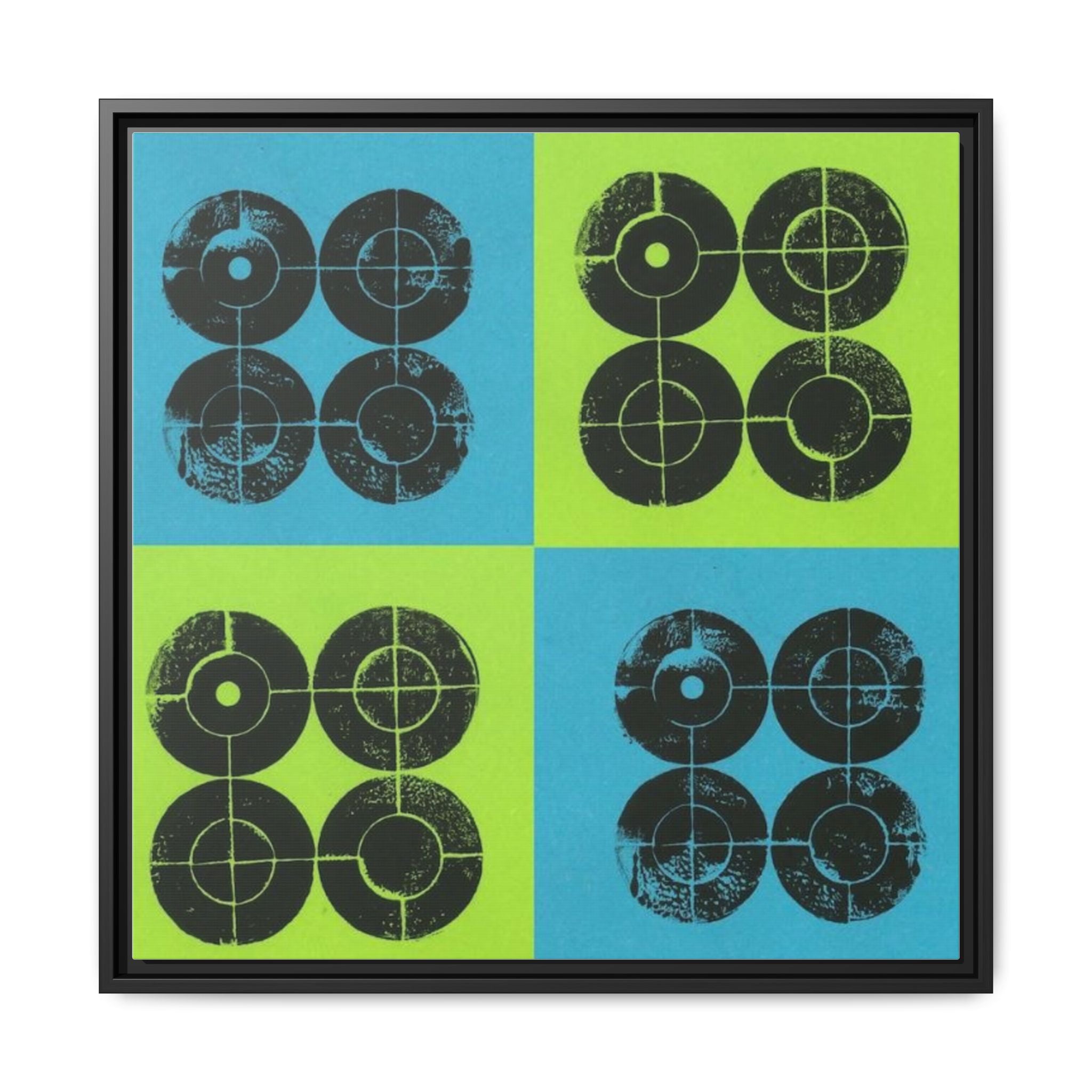 Printing With Legos Collagraph Matte Canvas, Framed