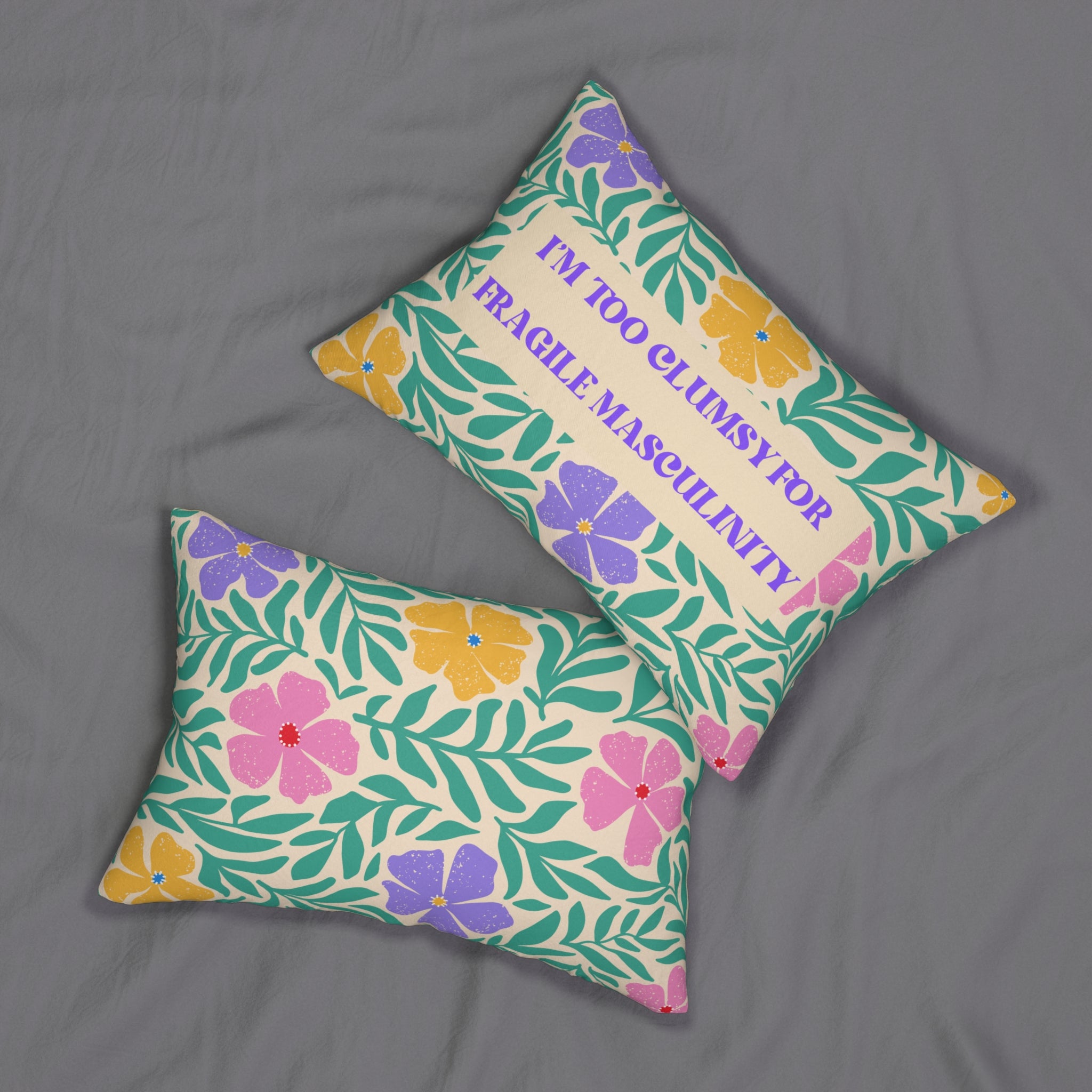 Feminist Pillow I'm Too Clumsy for Fragile Masculinity Gift for Her Gifts for Feminists
