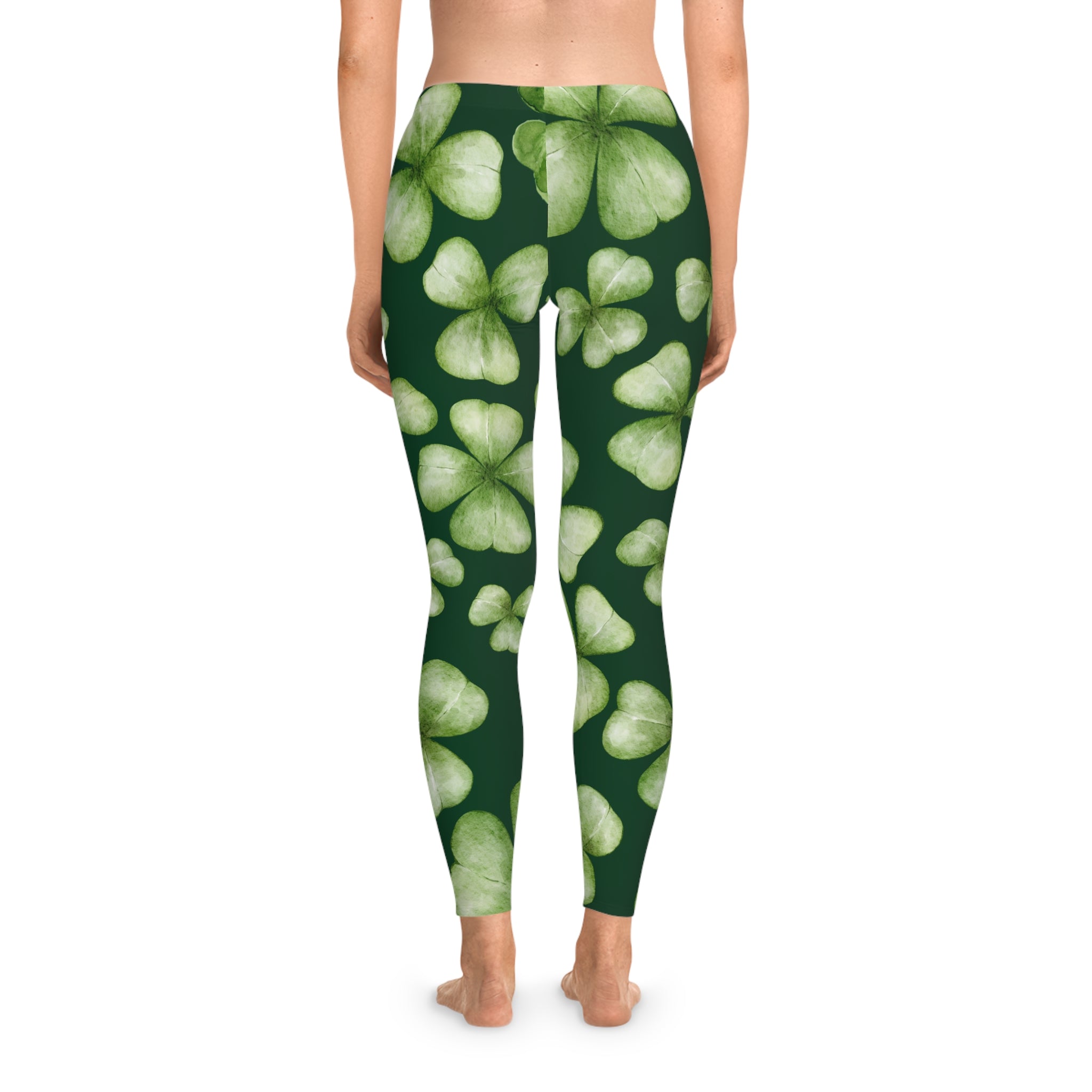 Shamrock Tights St. Patrick's Day Leggings Shamrock Stretchy Leggings