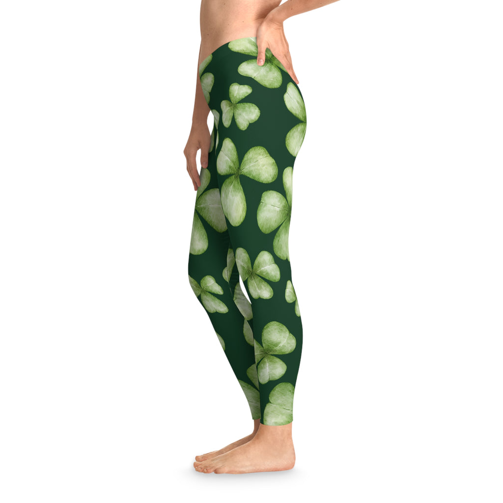 Shamrock Tights St. Patrick's Day Leggings Shamrock Stretchy Leggings