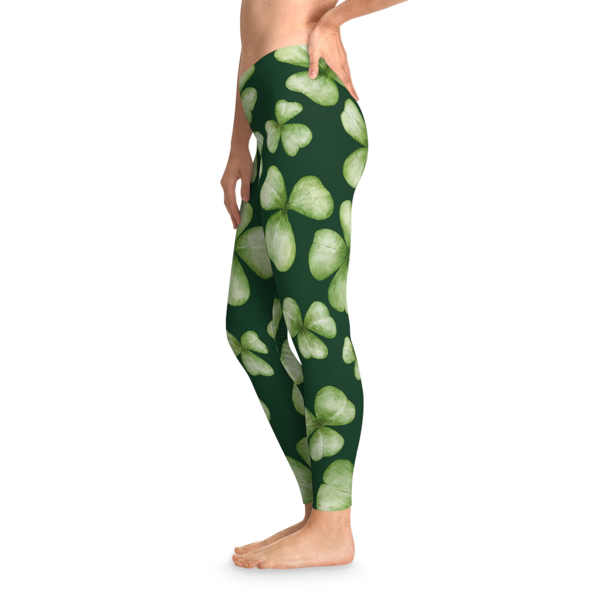Shamrock Tights St. Patrick's Day Leggings Shamrock Stretchy Leggings
