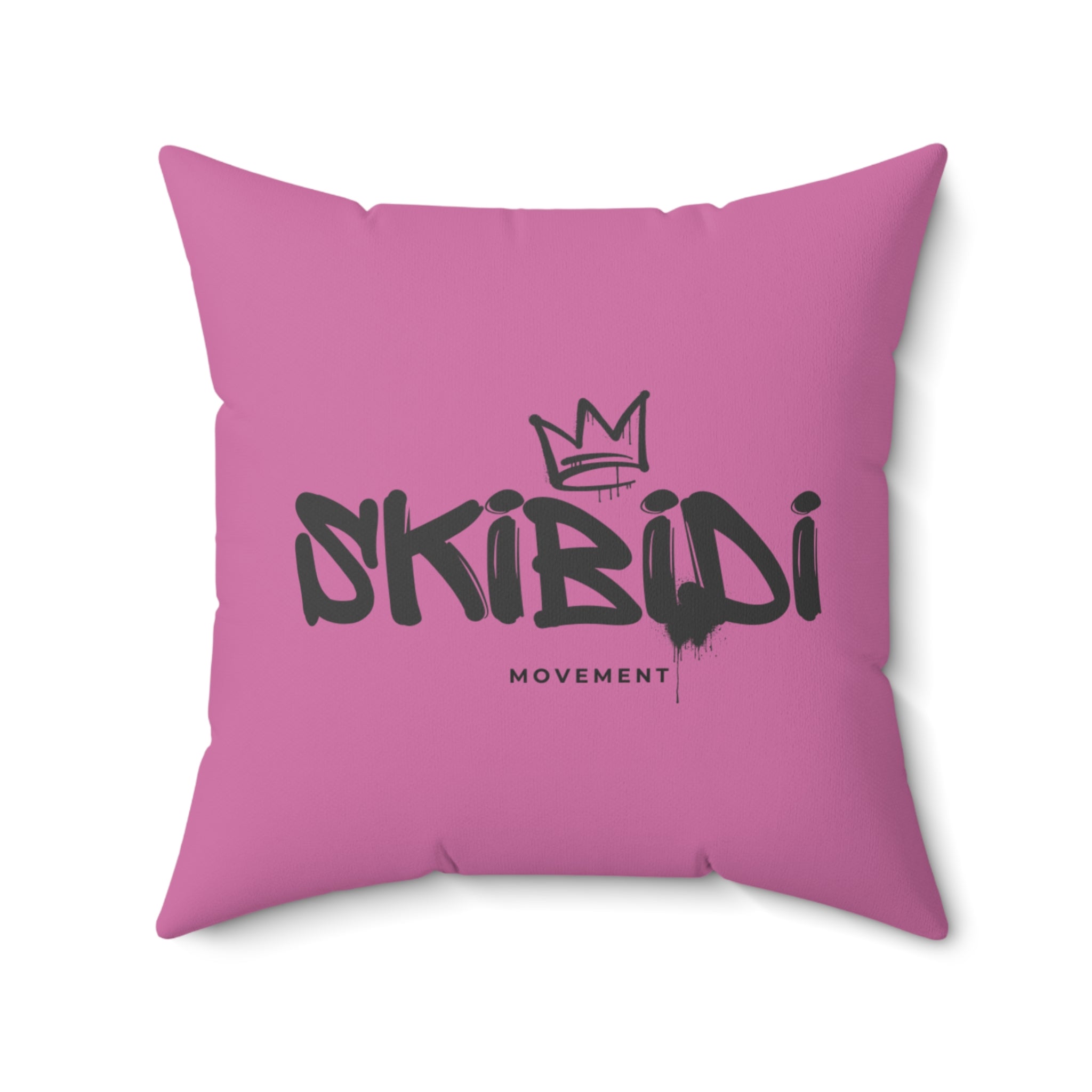 Skibidi Spun Polyester Square Pillow