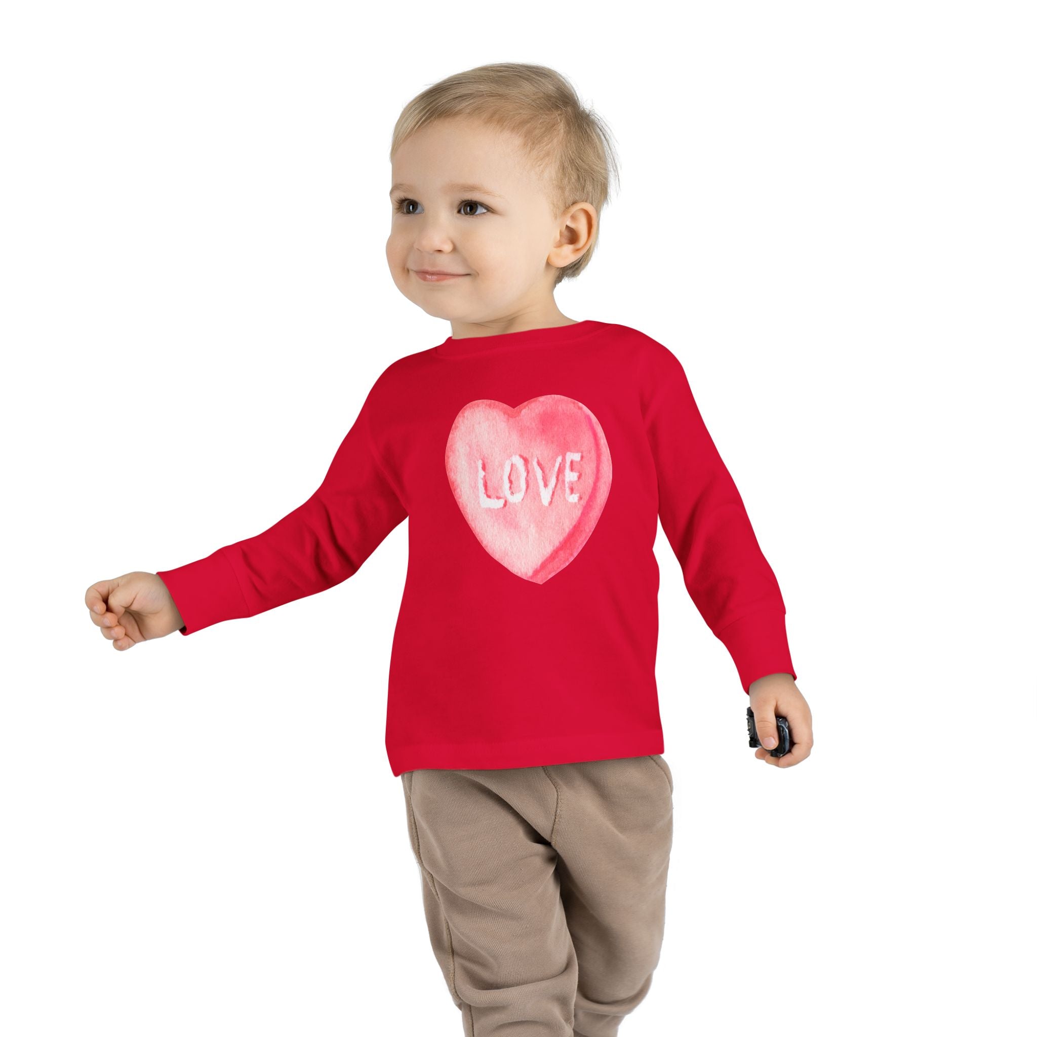 LOVE Candy Hearts Pastel LongSleeve Tee Toddler Long Sleeve Valentine's Day Tee