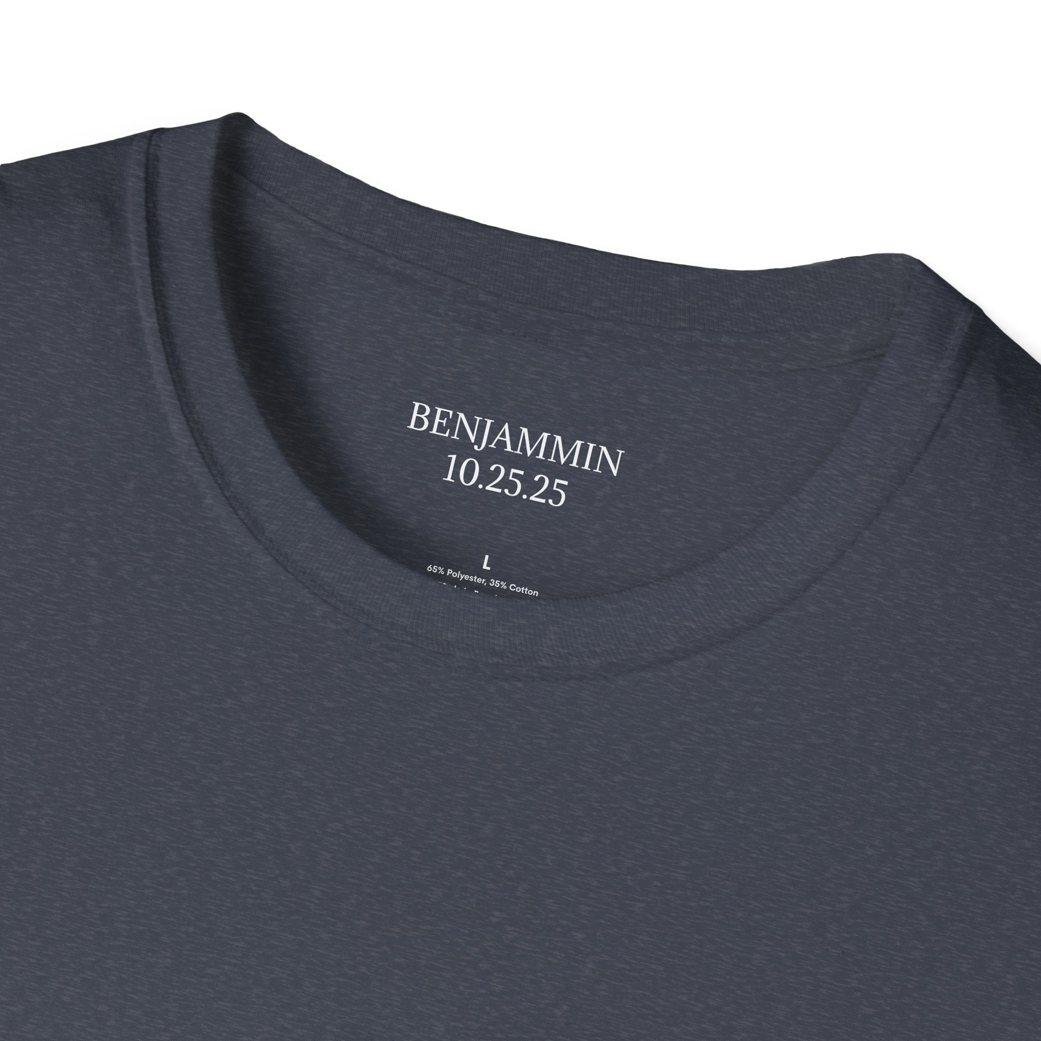 Custom Bar Mitzvah Tee (Ben) Unisex Softstyle T-Shirt Use Your Design or We Can Create One