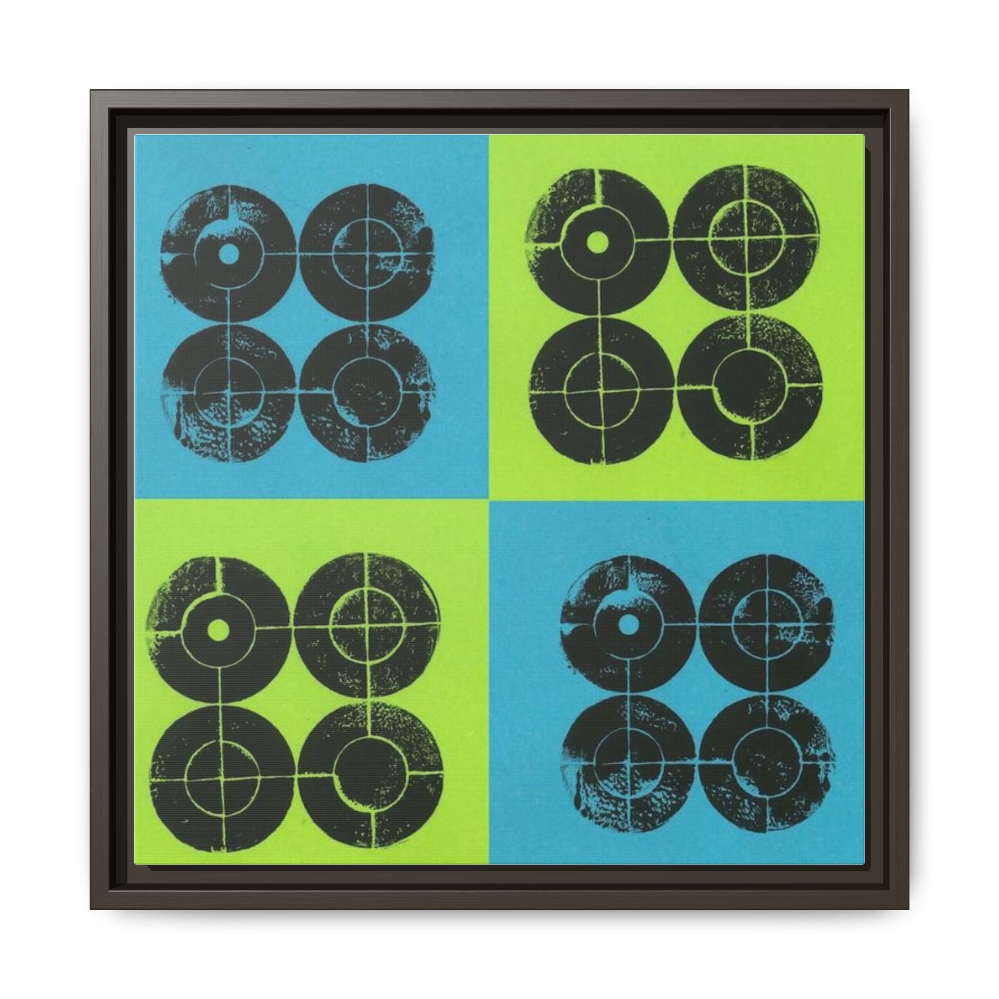 Printing With Legos Collagraph Matte Canvas, Framed