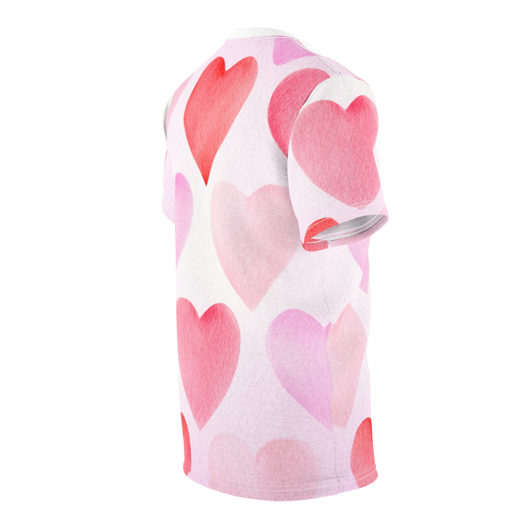 Mens Heart Print Valentines Tee Mens Valentine's Heart Print Shirt