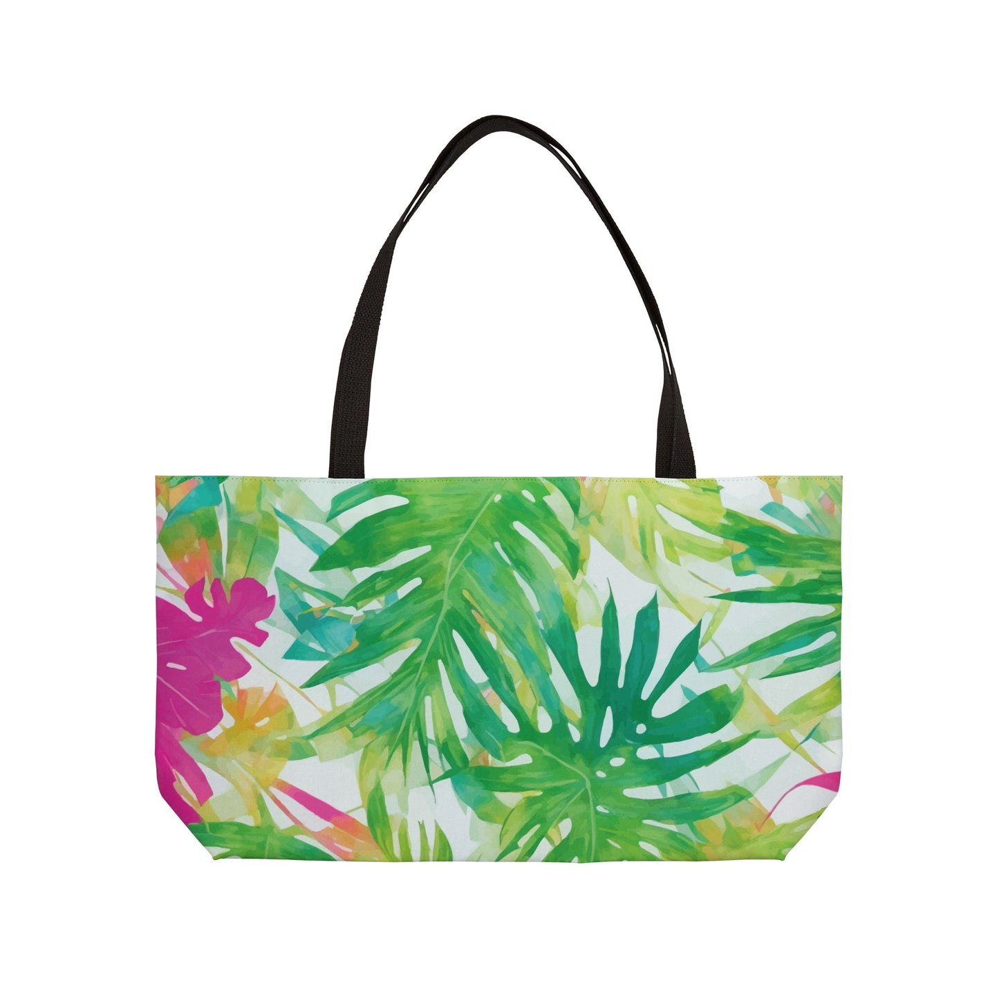 Vibrant Tropical Weekender Tote Bag - Perfect for Beach Days