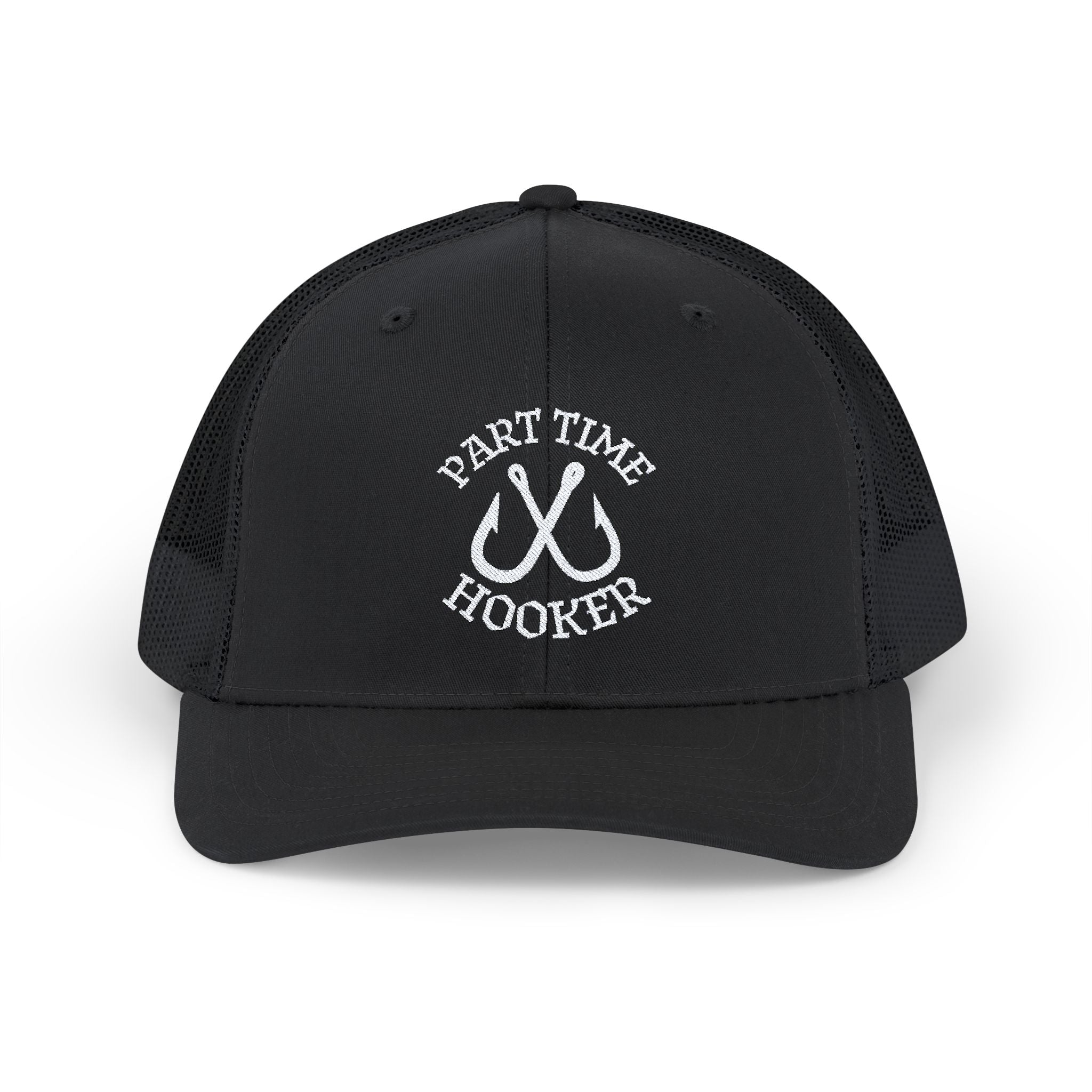 Part TIme Hooker Trucker Hat FIshing Logo Hat Fisherman Trucker Cap Part Time Hooker