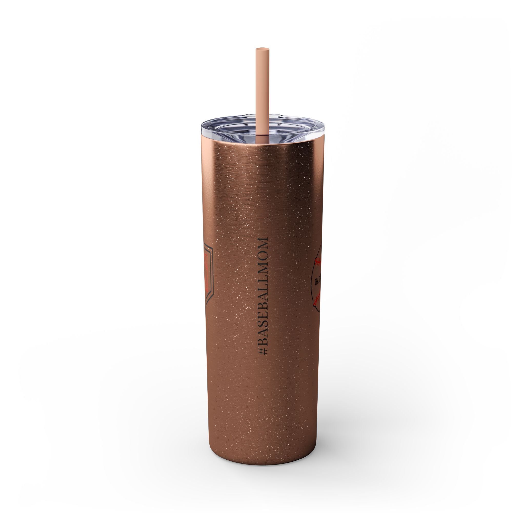 Custom CJs Mom Skinny Tumbler with Straw, 20oz