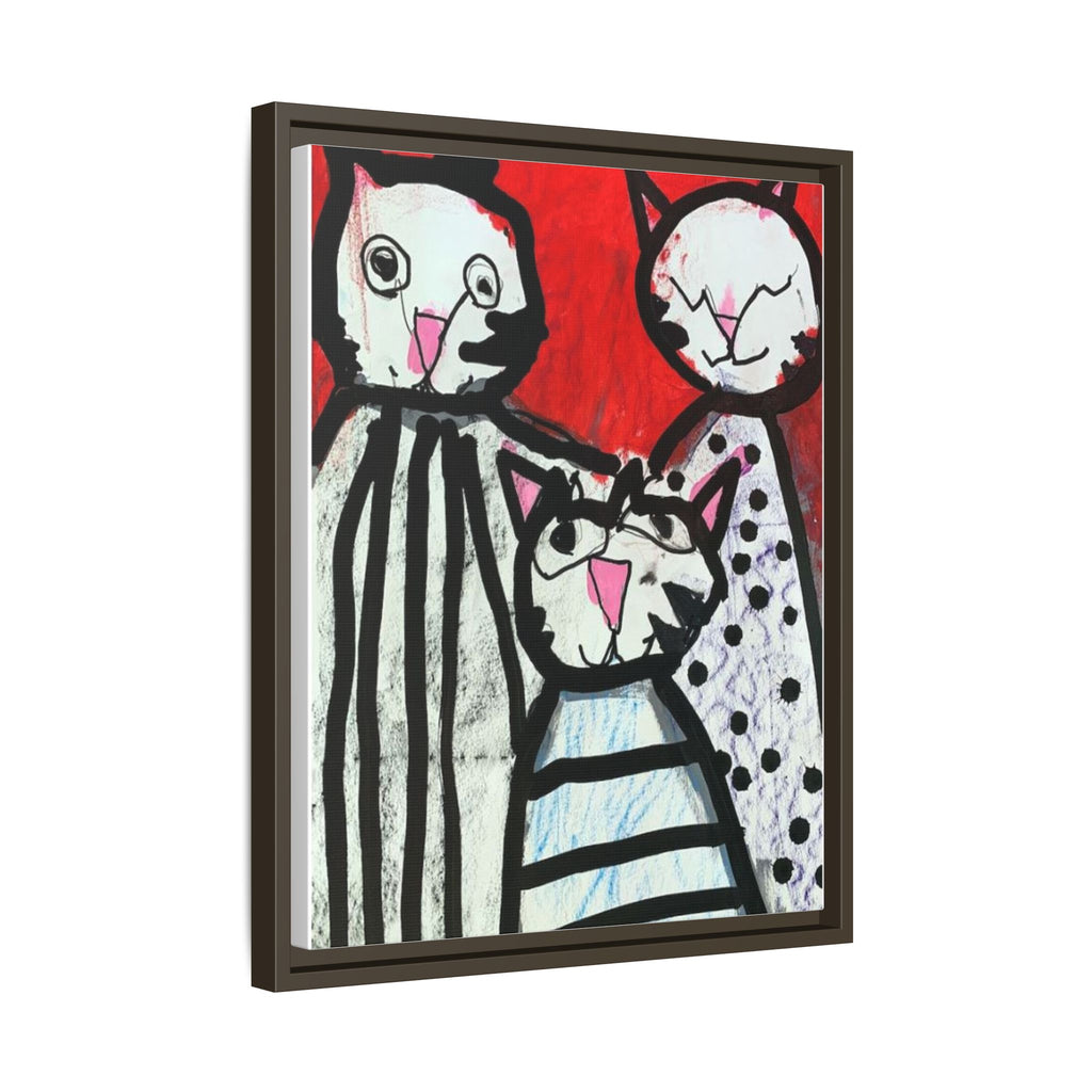 Egyptian Cats Matte Canvas, Framed Art by Jackson Smith