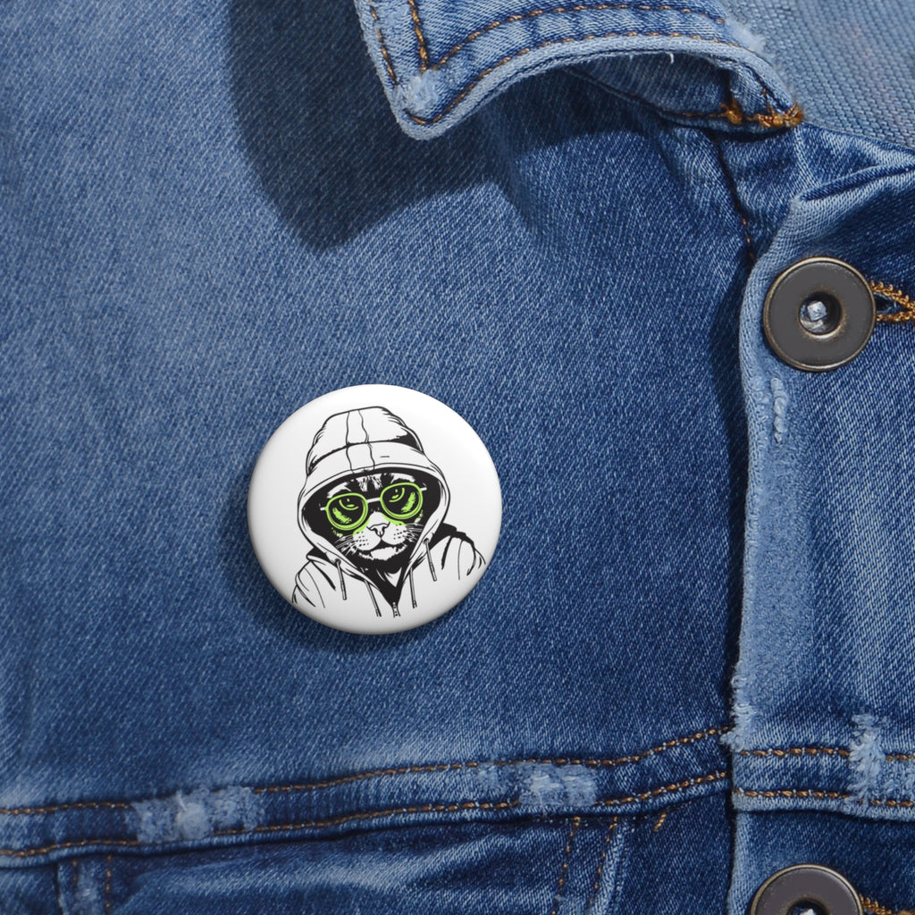 Cool Cat Angry Kitty Custom Pin Buttons
