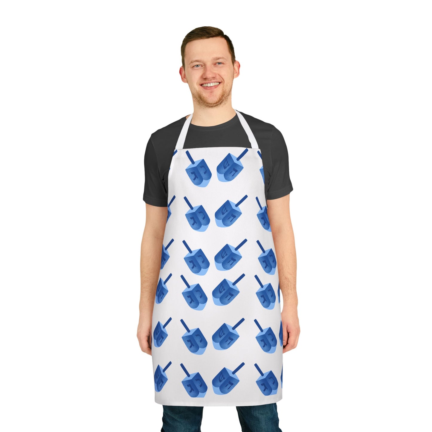 Hanukkah Apron Dreidel Print