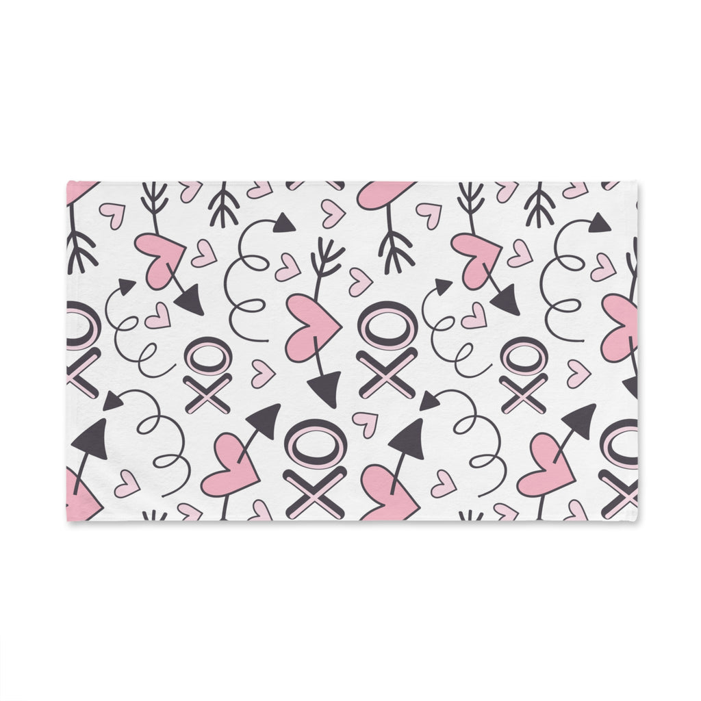 Valentine's Hand Towel Valentine's Day Hand Towel XO Heart Valentine's Day Towel