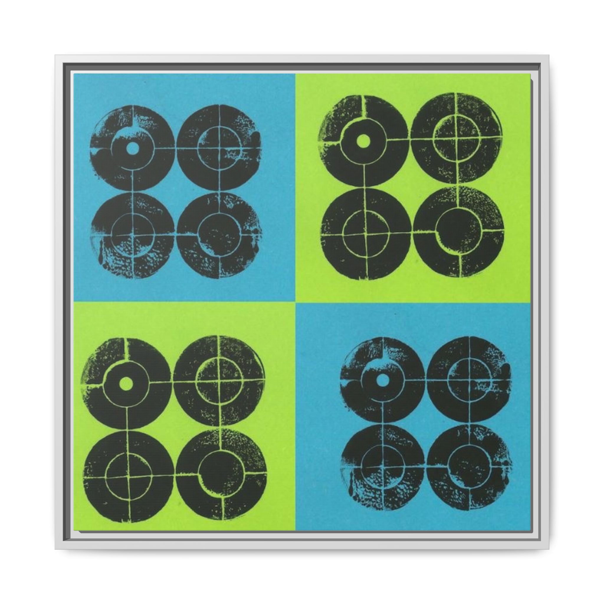 Printing With Legos Collagraph Matte Canvas, Framed