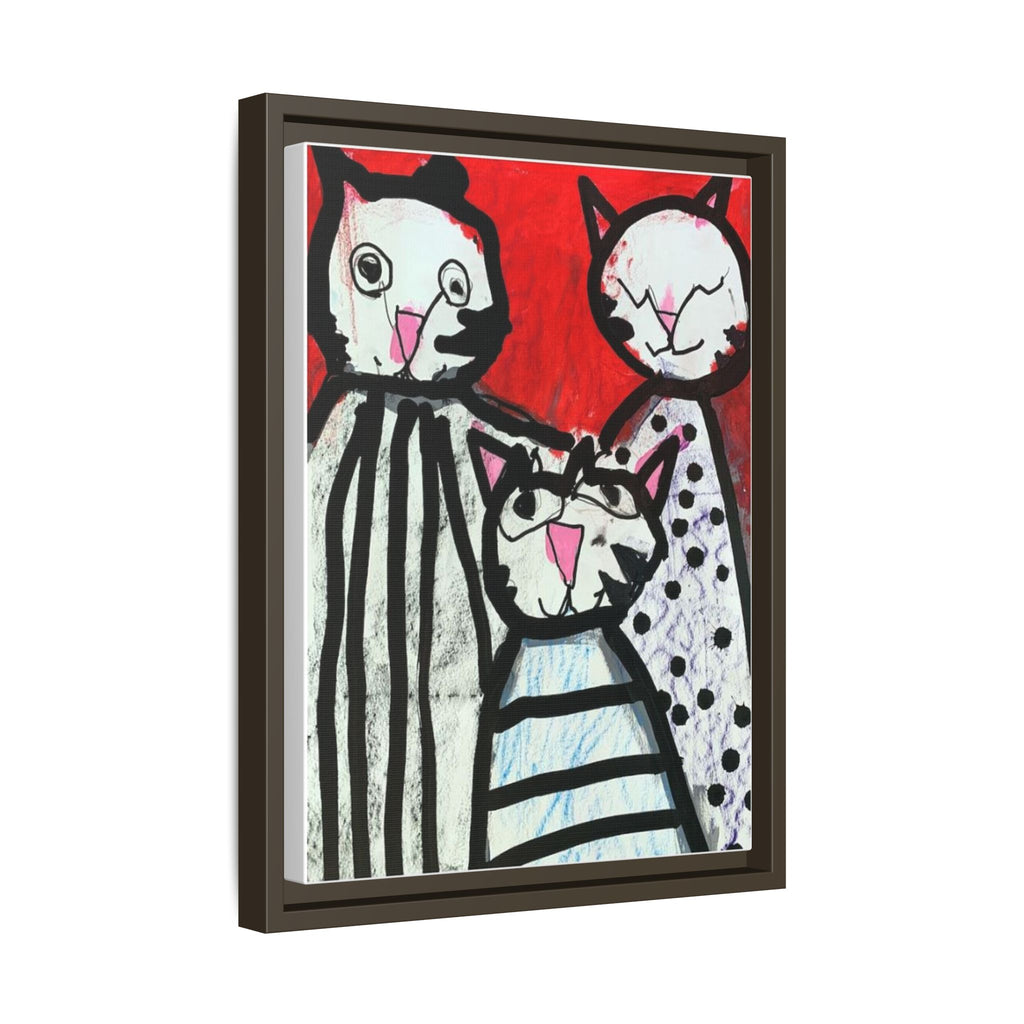 Egyptian Cats Matte Canvas, Framed Art by Jackson Smith