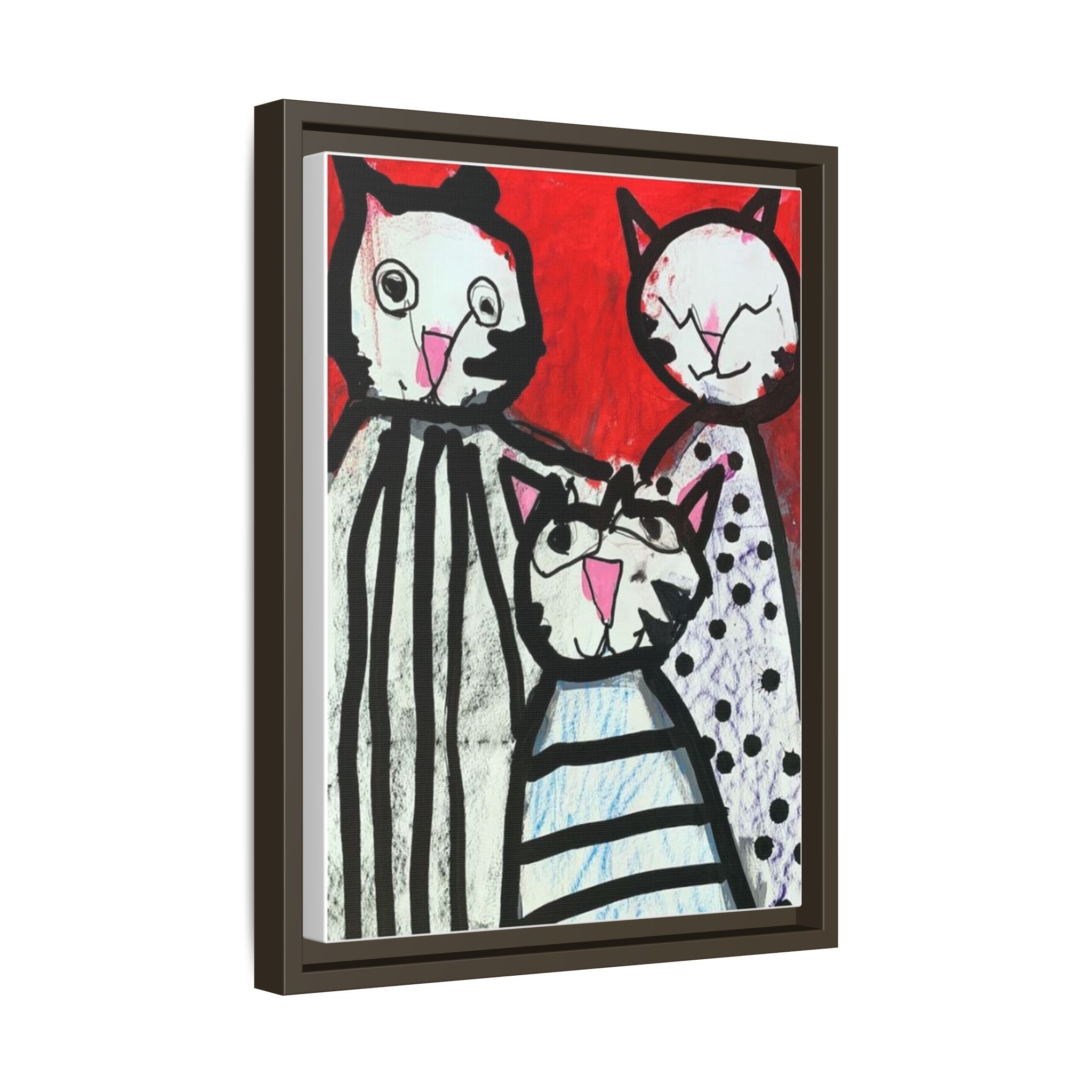 Egyptian Cats Matte Canvas, Framed Art by Jackson Smith