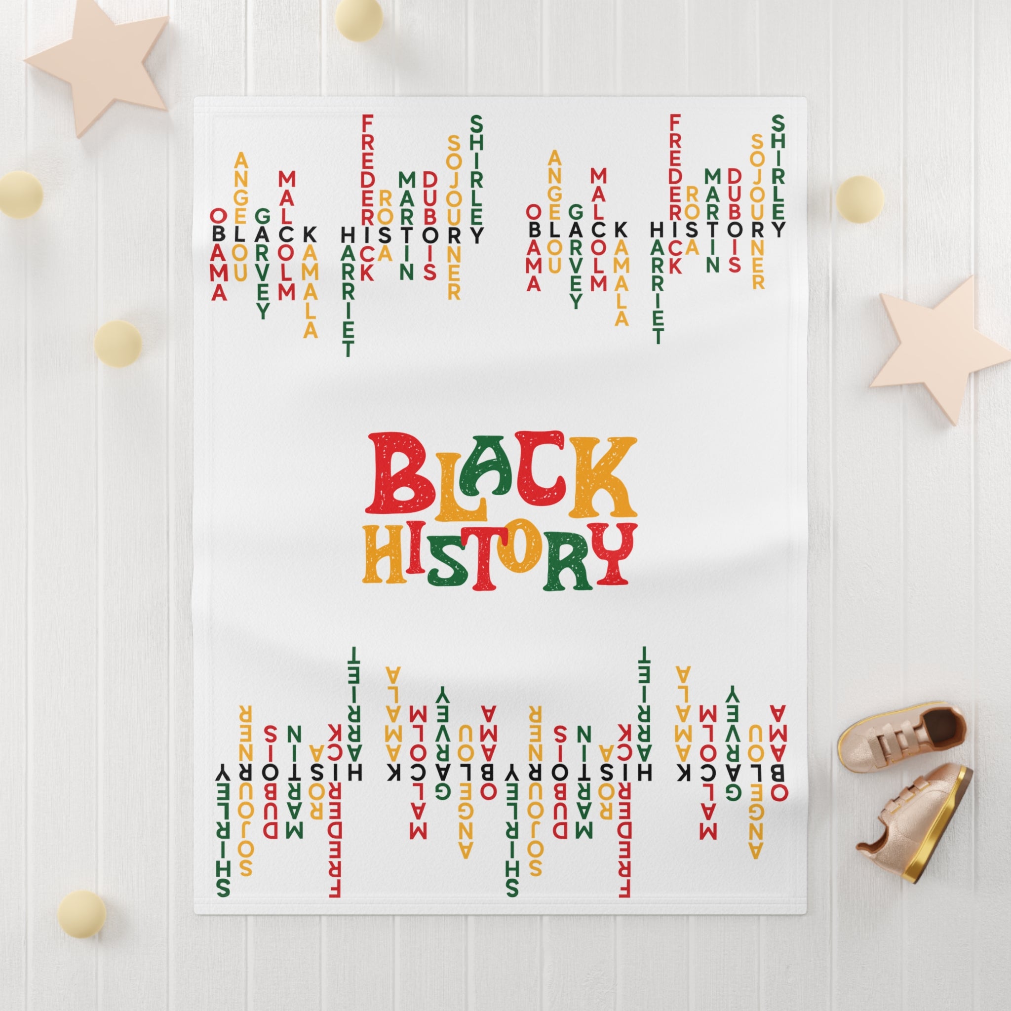 Black HIstory Baby Blanket Soft Fleece Baby Blanket Celebrate Black History Baby Blanket