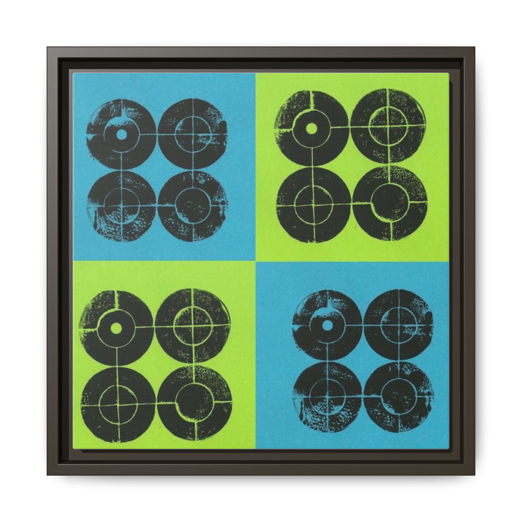 Printing With Legos Collagraph Matte Canvas, Framed