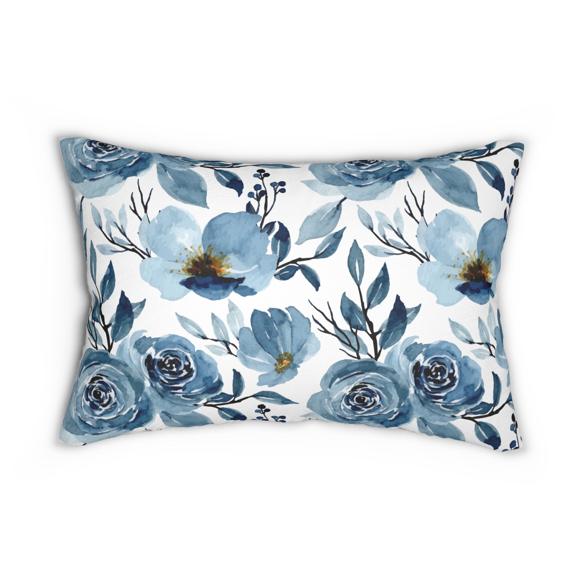 WTF Floral Decor Pillow WTF Decorative Pillow Navy and White Pillow