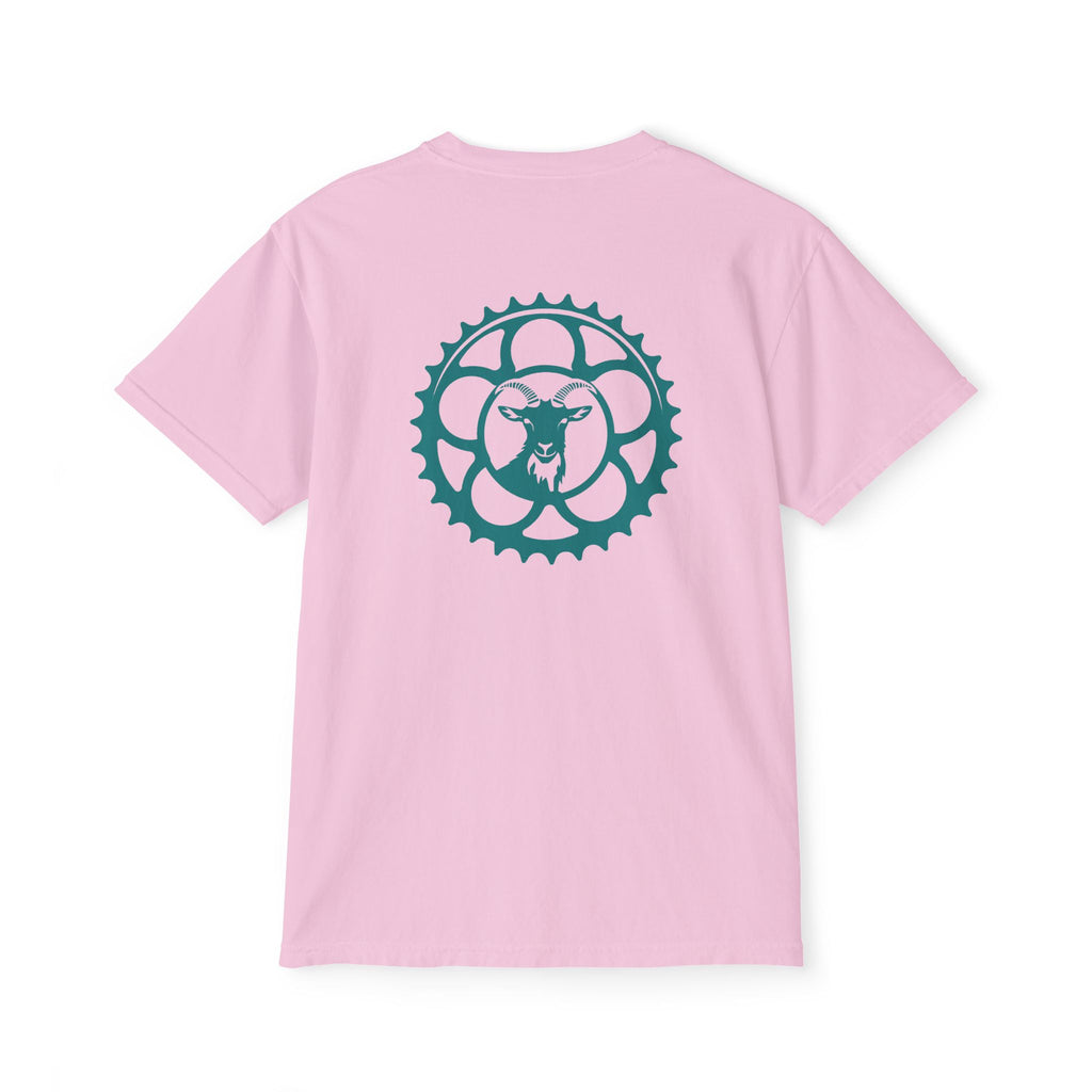 Mountain Bike Goat Unisex Garment-Dyed Pocket T-Shirt