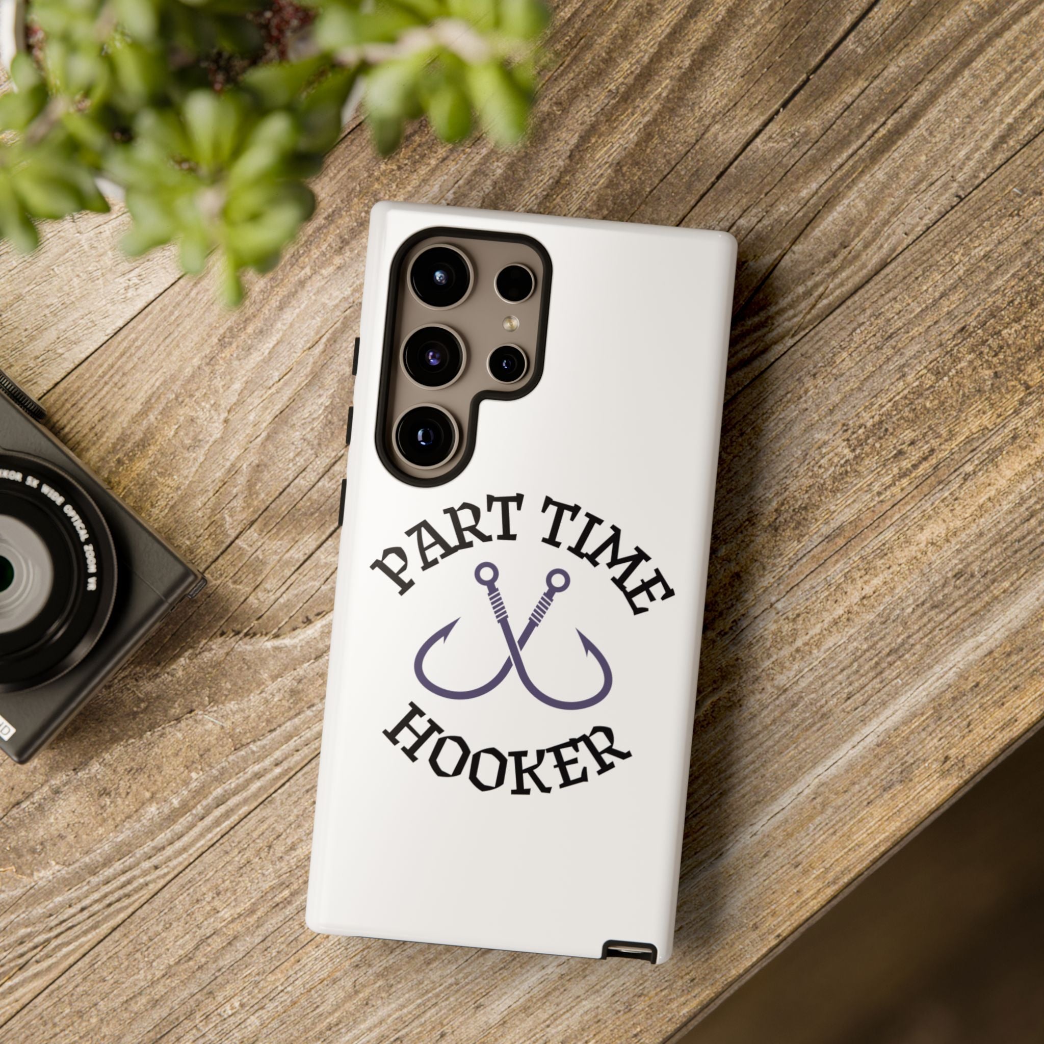Part Time Hooker Fishing Phone Case Dual Layer Phone Case for Fishing Fanatic