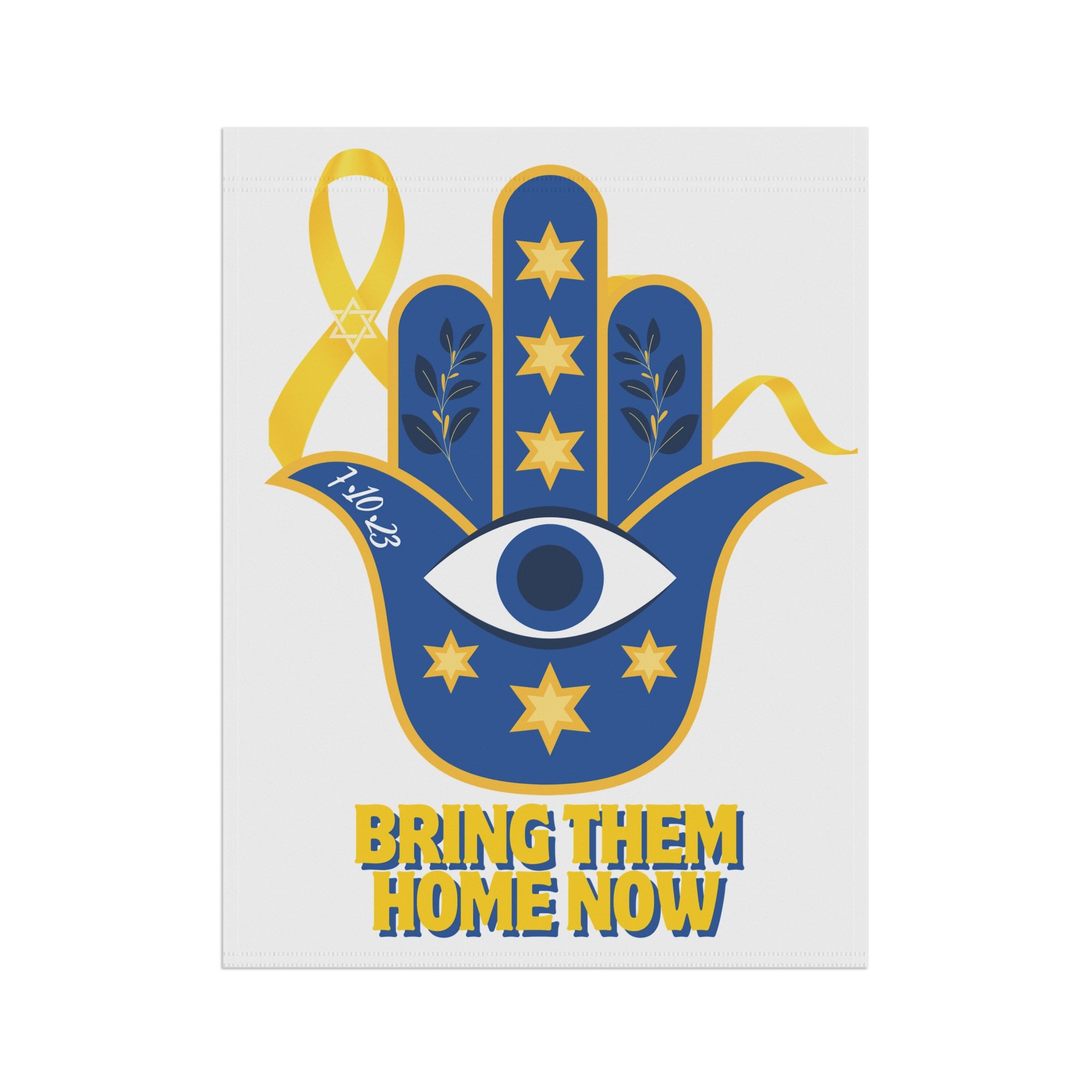 Bring Them Home Now Hamsa Garden Flag & House Banner