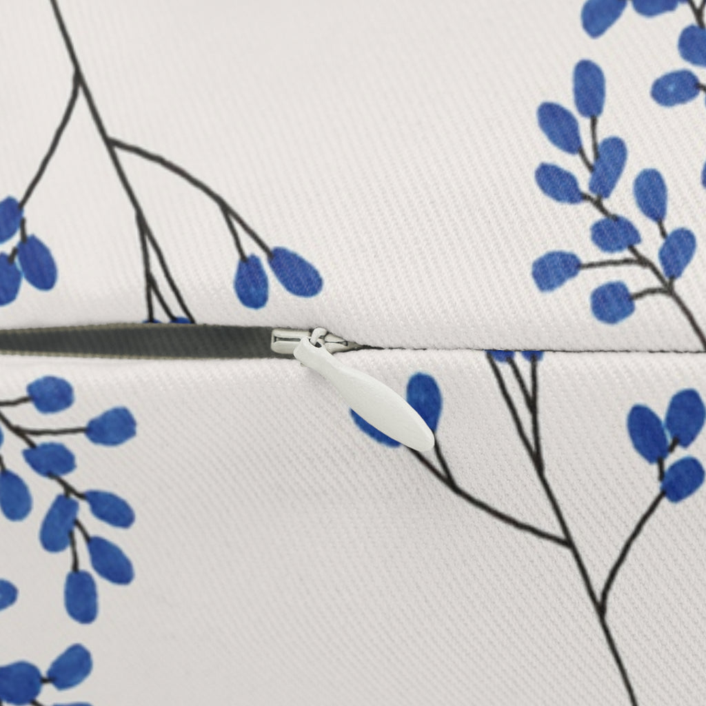 Quote Pillow Uncomfortable Life Quote White Lotus Blue Decorative Pillow 20 x 14