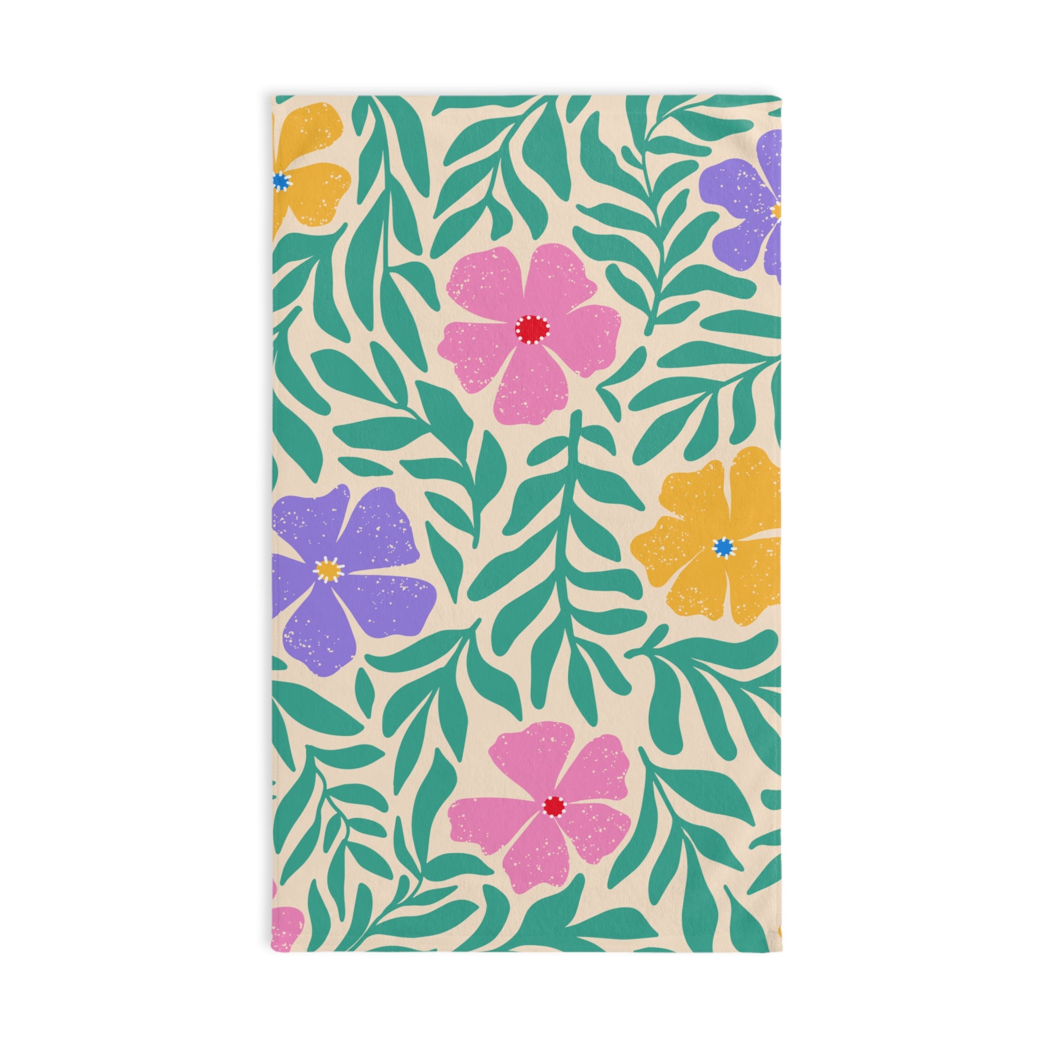 Floral Hand Towel Bright Floral Kitchen Towel, Bathroom Décor, Gift for Her, Mothers Day, Spring Home Decor