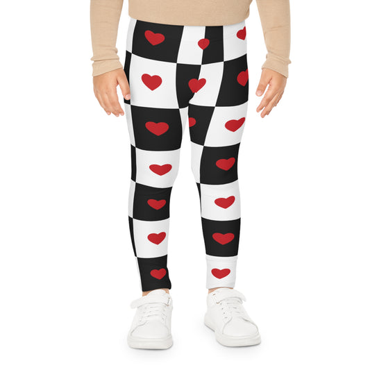 Valentine's Tights Checkered Valentine's Leggings for Little Ones Valentine's Kids Leggings