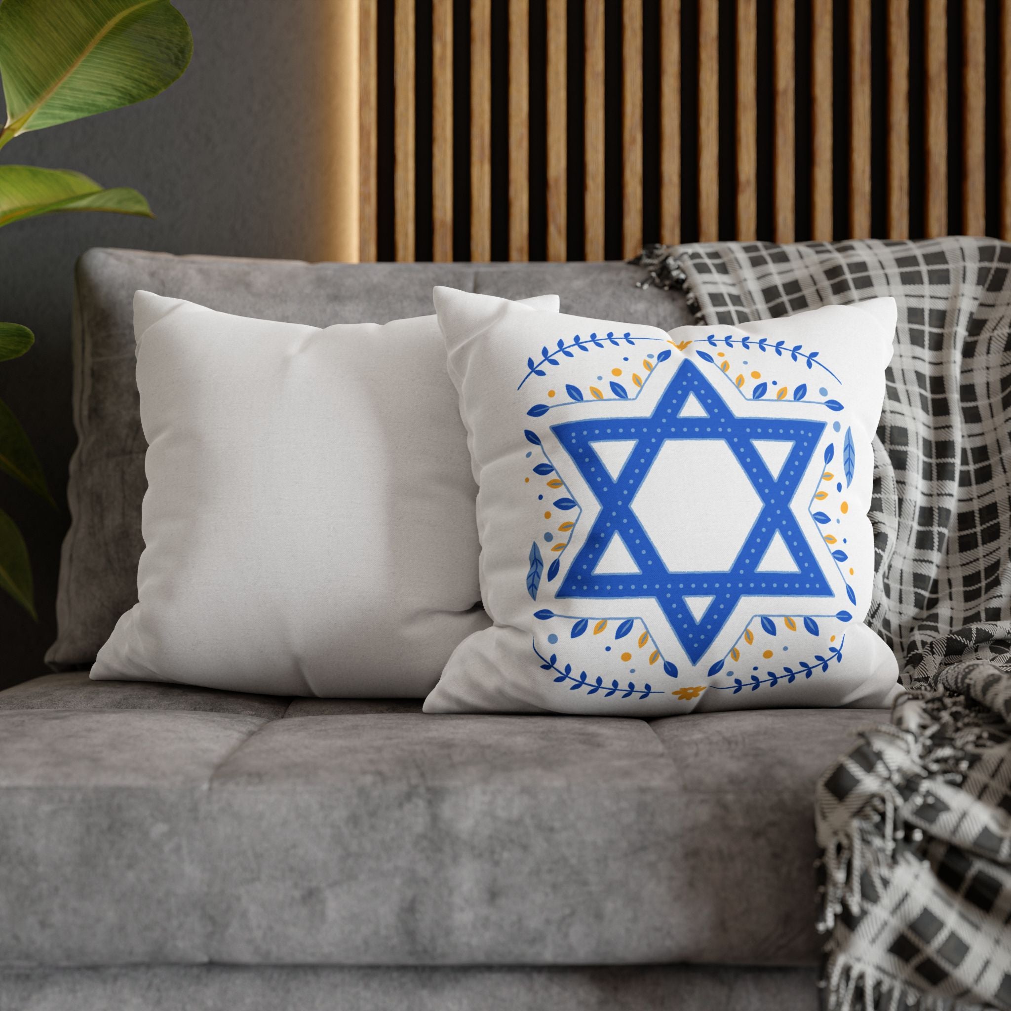 Hanukkah Square Pillowcase Hanukkah Decor Pillow Covers