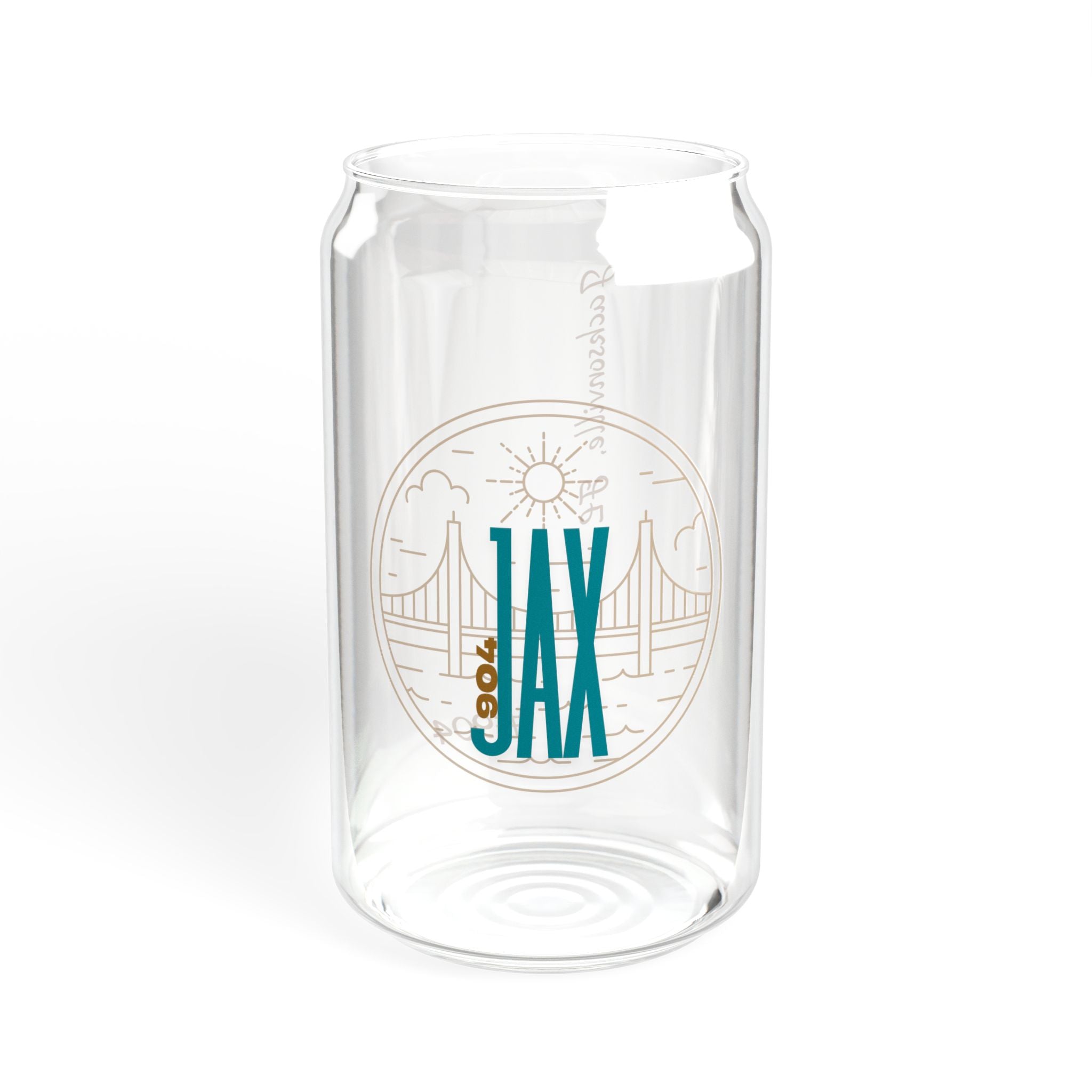 Jacksonville City of Bridges Sipper Glass, 16oz