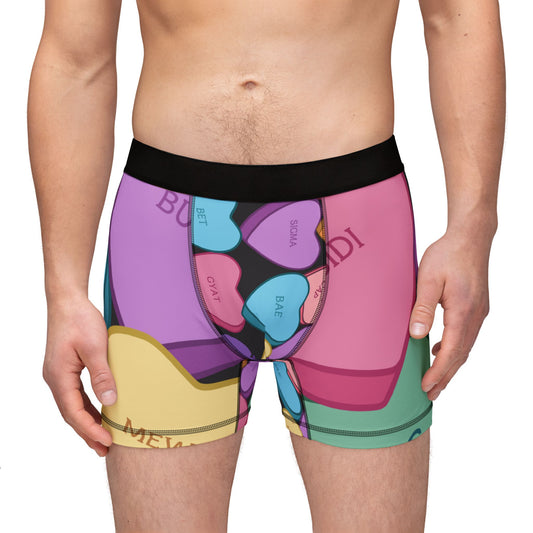 Men's Candy Heart Sigma Boxer Briefs for Valentines Day Boxers