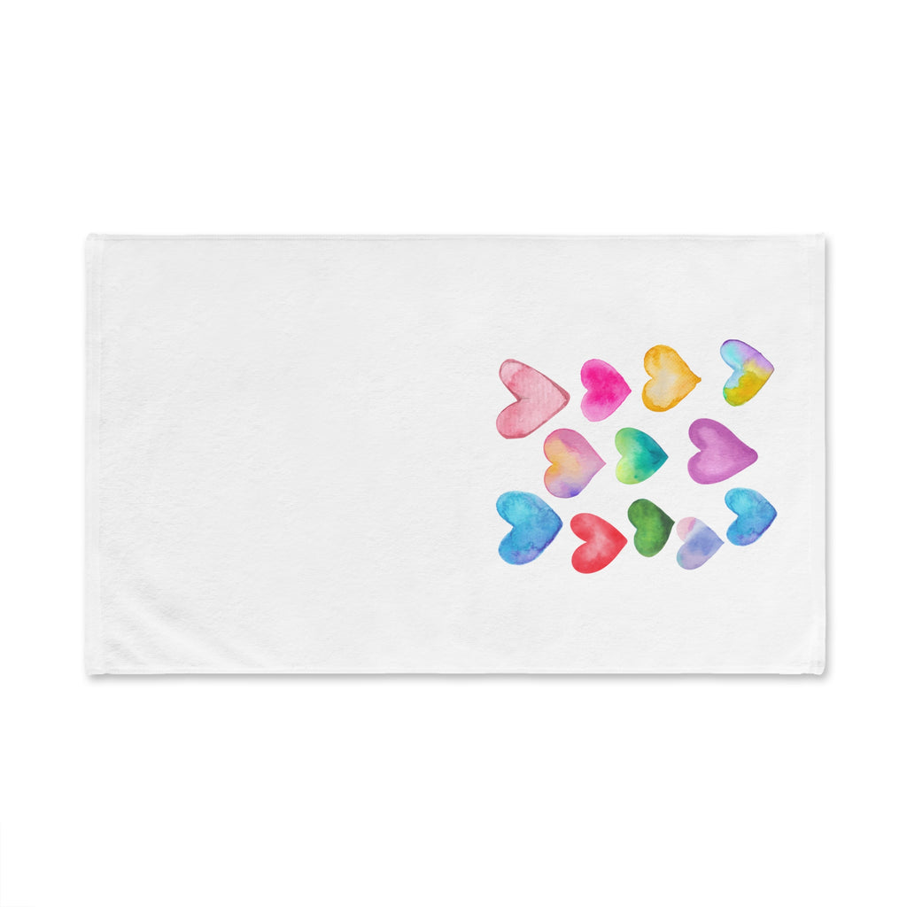 Valentine's Day Hand Towel Candy Heart in Pastels Hand Towel Valentine's Towel for Sink