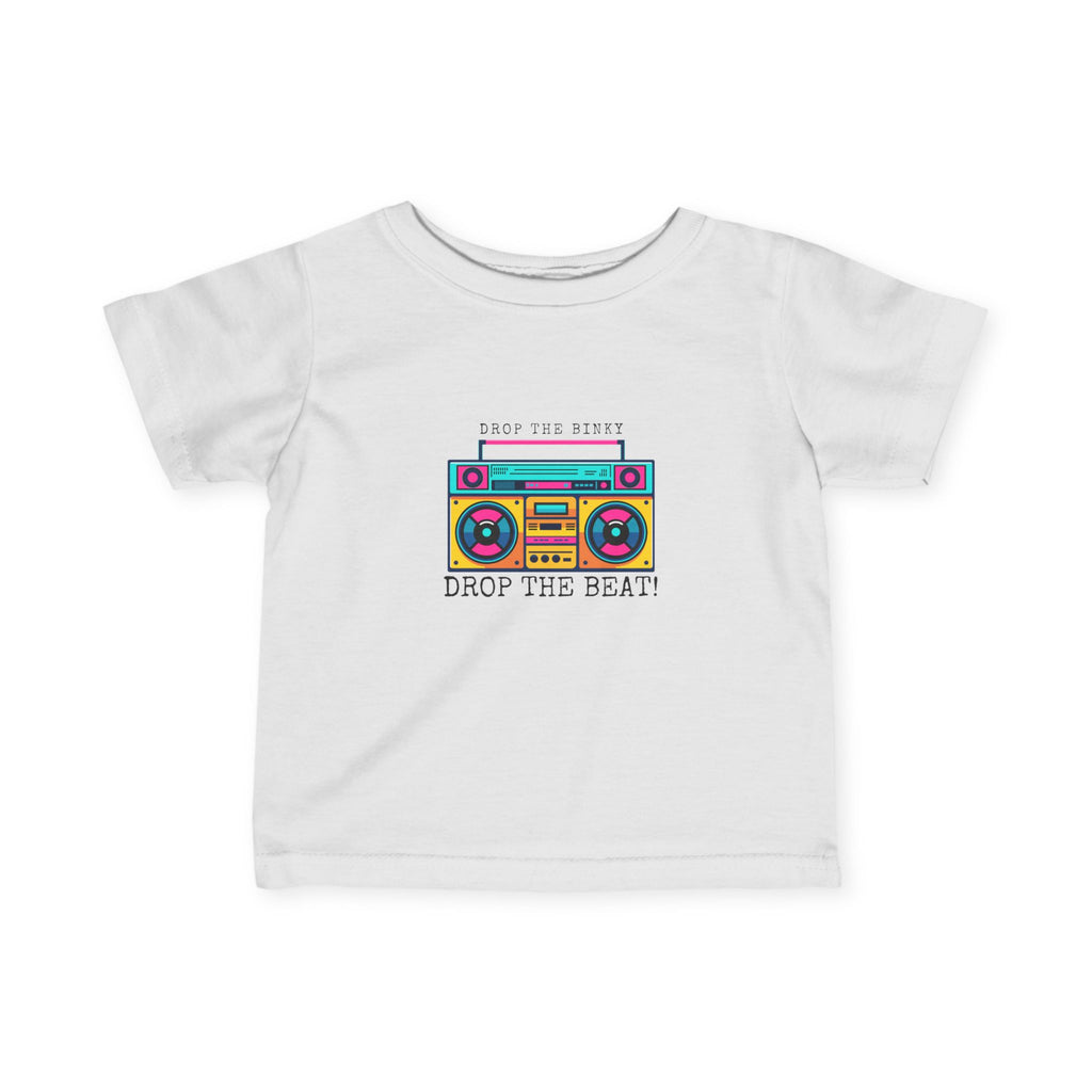 Retro Boombox Infant Tee - Perfect for Music Lovers, Baby Shower Gift, Playful Baby Outfit, Summer Fun, Drop the Beat!