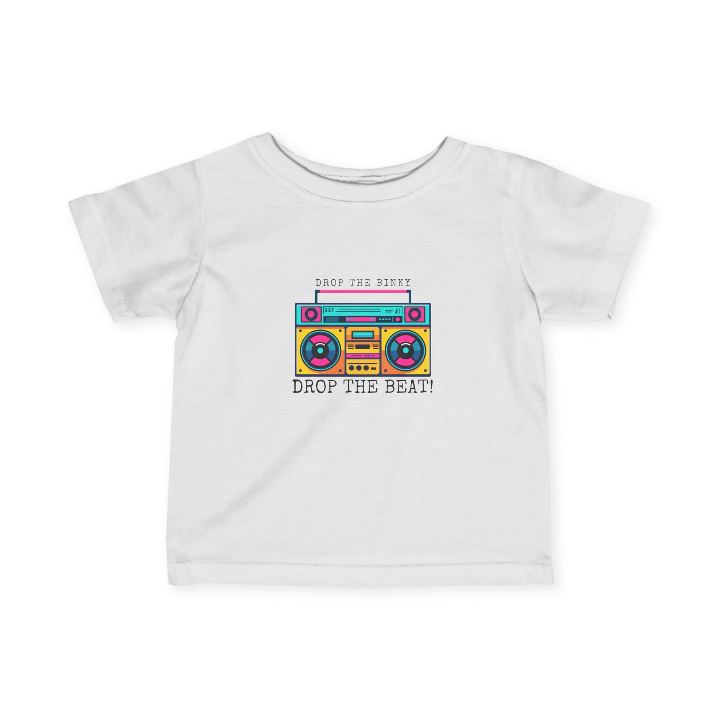 Retro Boombox Infant Tee - Perfect for Music Lovers, Baby Shower Gift, Playful Baby Outfit, Summer Fun, Drop the Beat!