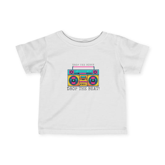 Retro Boombox Infant Tee - Perfect for Music Lovers, Baby Shower Gift, Playful Baby Outfit, Summer Fun, Drop the Beat!