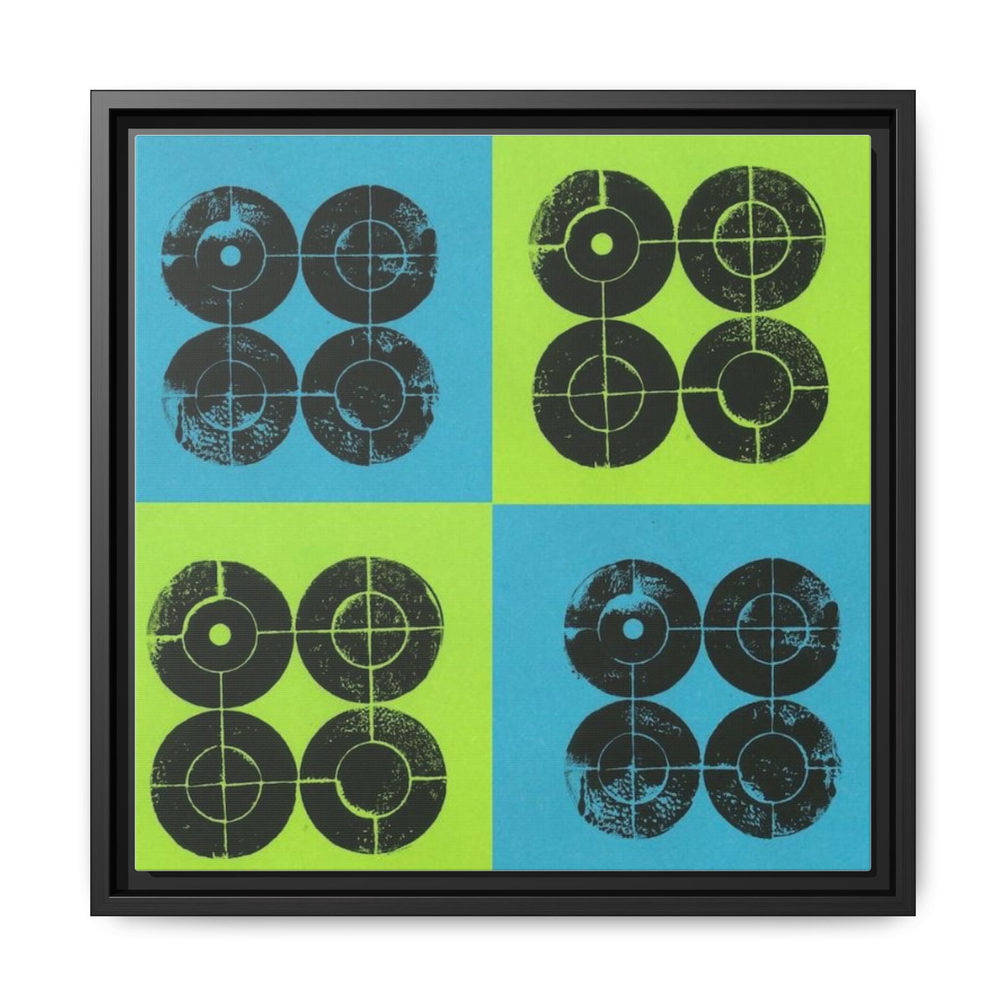 Printing With Legos Collagraph Matte Canvas, Framed