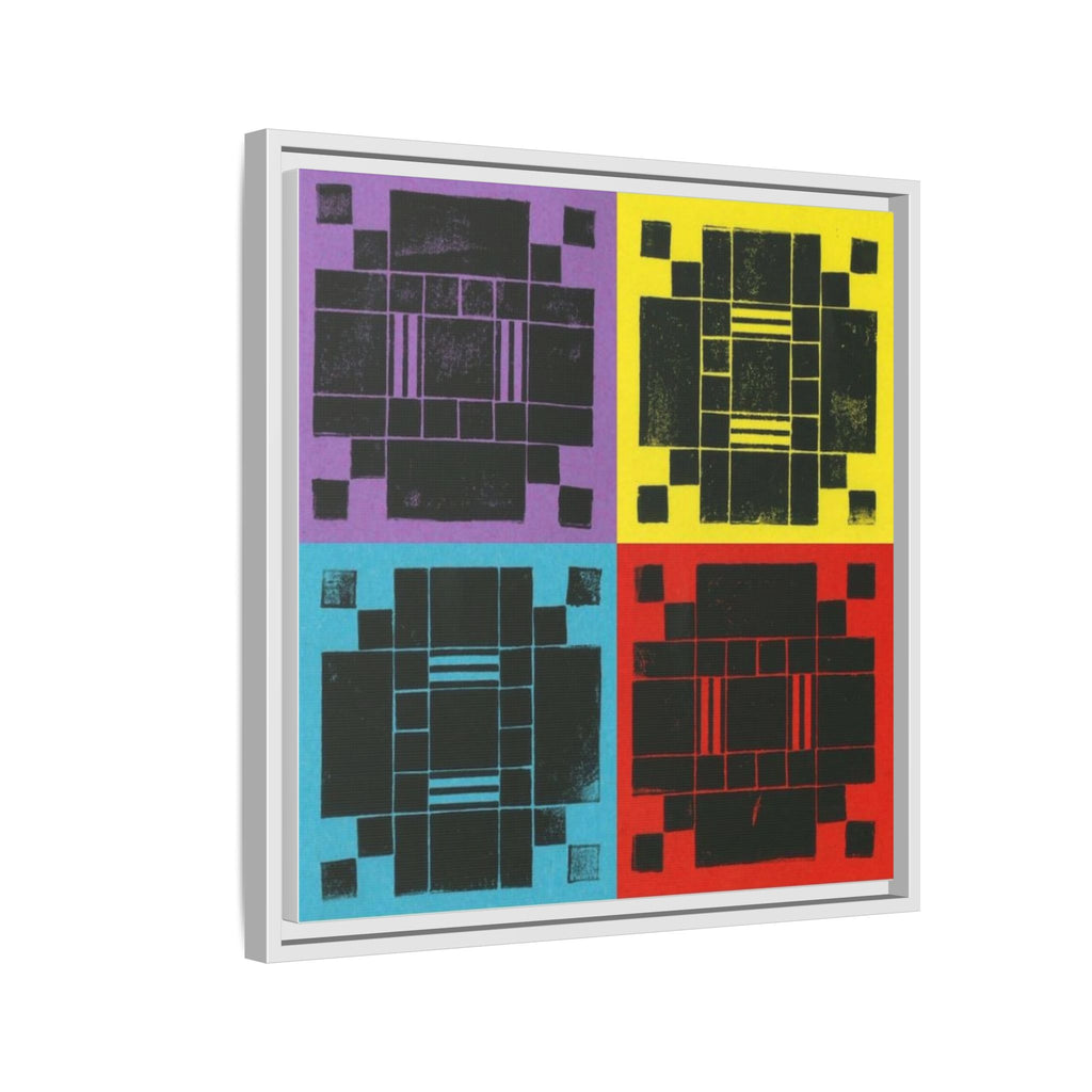 Printing With Legos Collagraph Matte Canvas, Framed