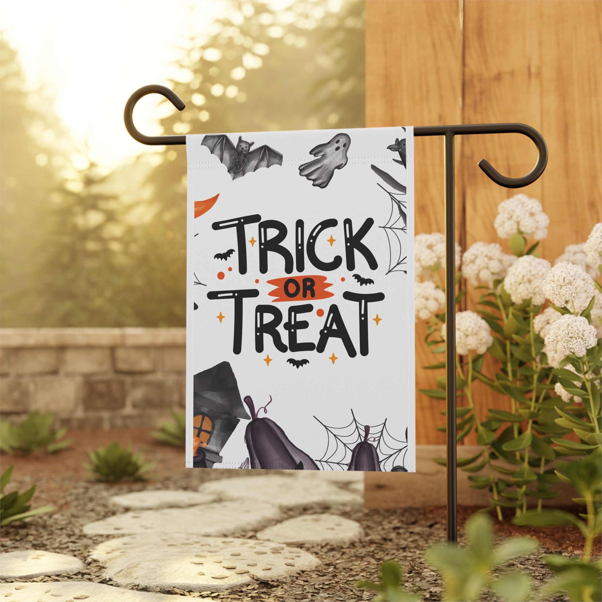 Trick or Treat Garden Flag Halloween Garden Flag Trick o Treat Flag