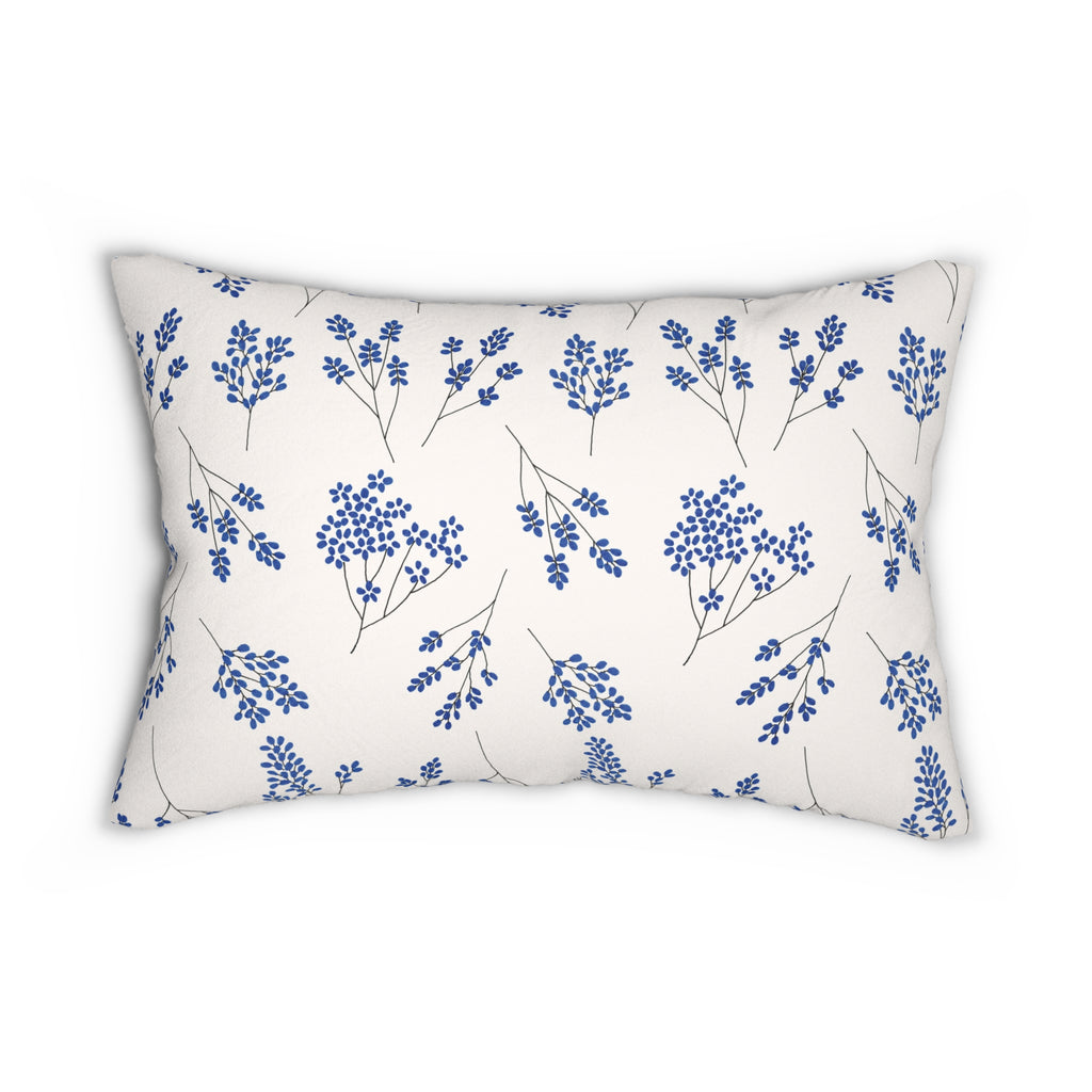 Quote Pillow Uncomfortable Life Quote White Lotus Blue Decorative Pillow 20 x 14