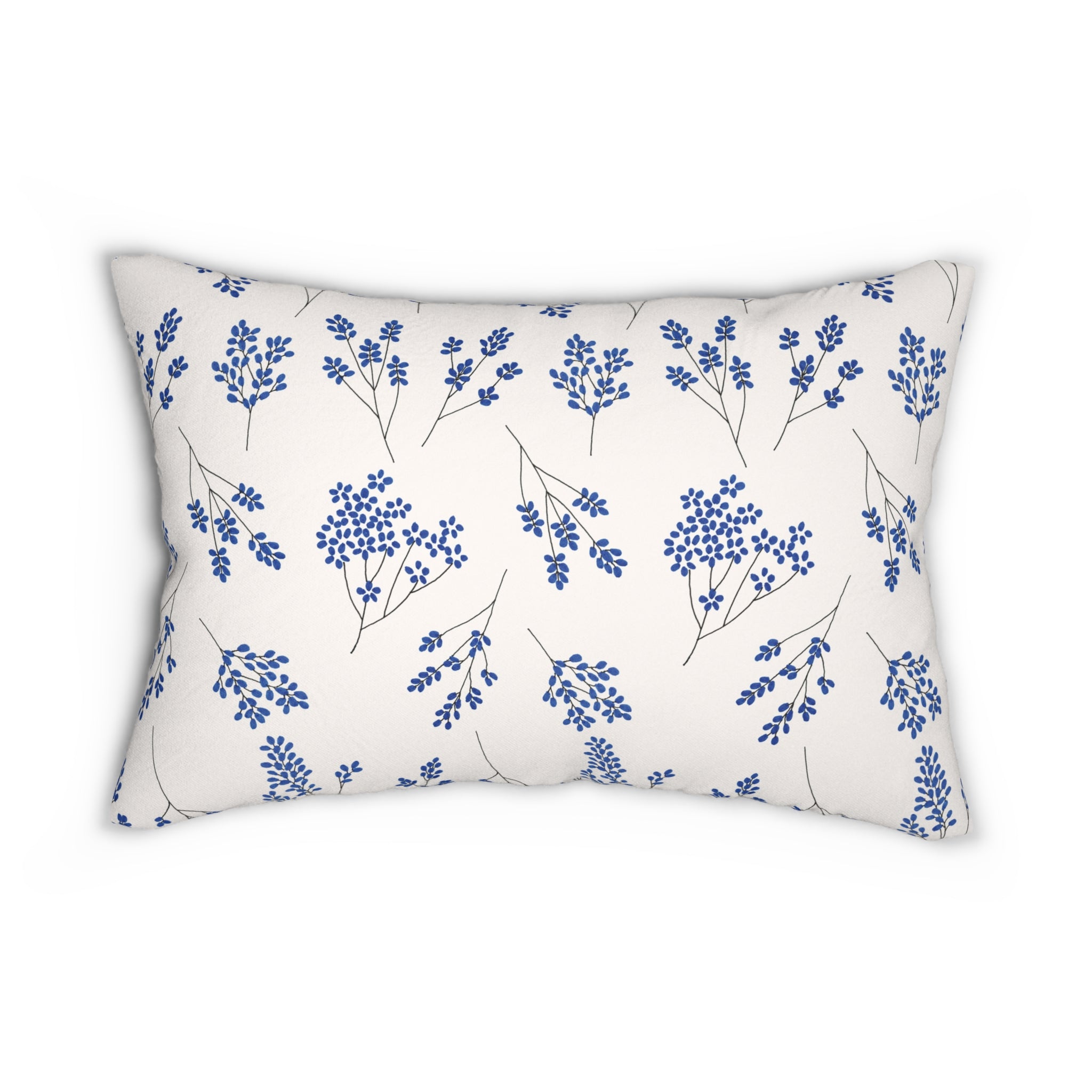 Quote Pillow Uncomfortable Life Quote White Lotus Blue Decorative Pillow 20 x 14
