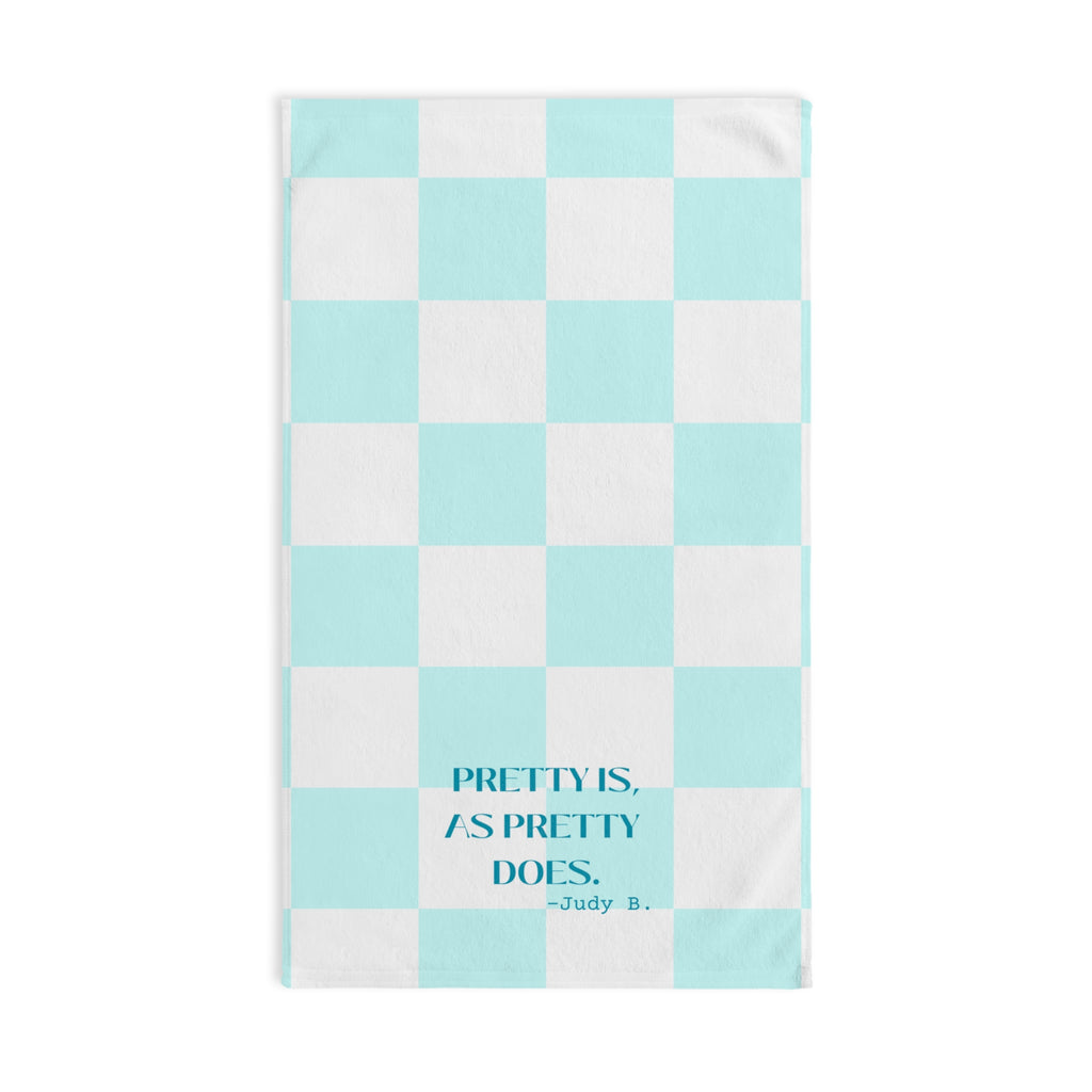 The Judy Checkered Hand Towel, Pretty Is As Pretty Does Hand Towel or Kitchen Towel 26 x 16 inch Super Absorbent Towel