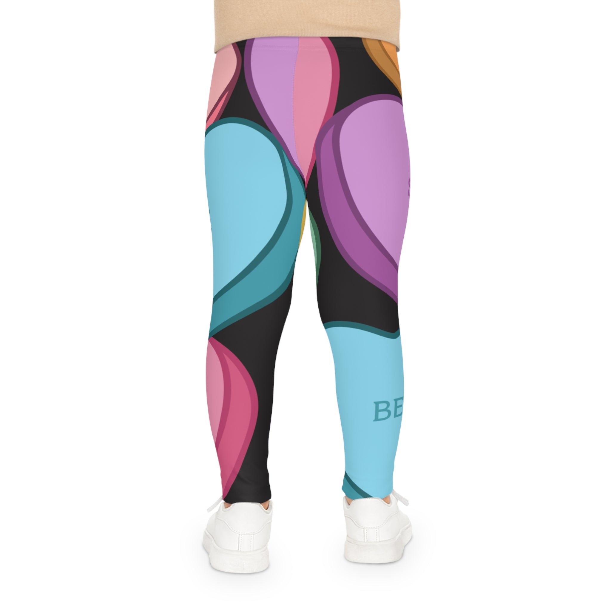 Candy Hearts Kids Leggings - Alpha Gen Slang, Children's Leggings, Youth Pants, Sweet Treat Print, Fun Patterned Tights