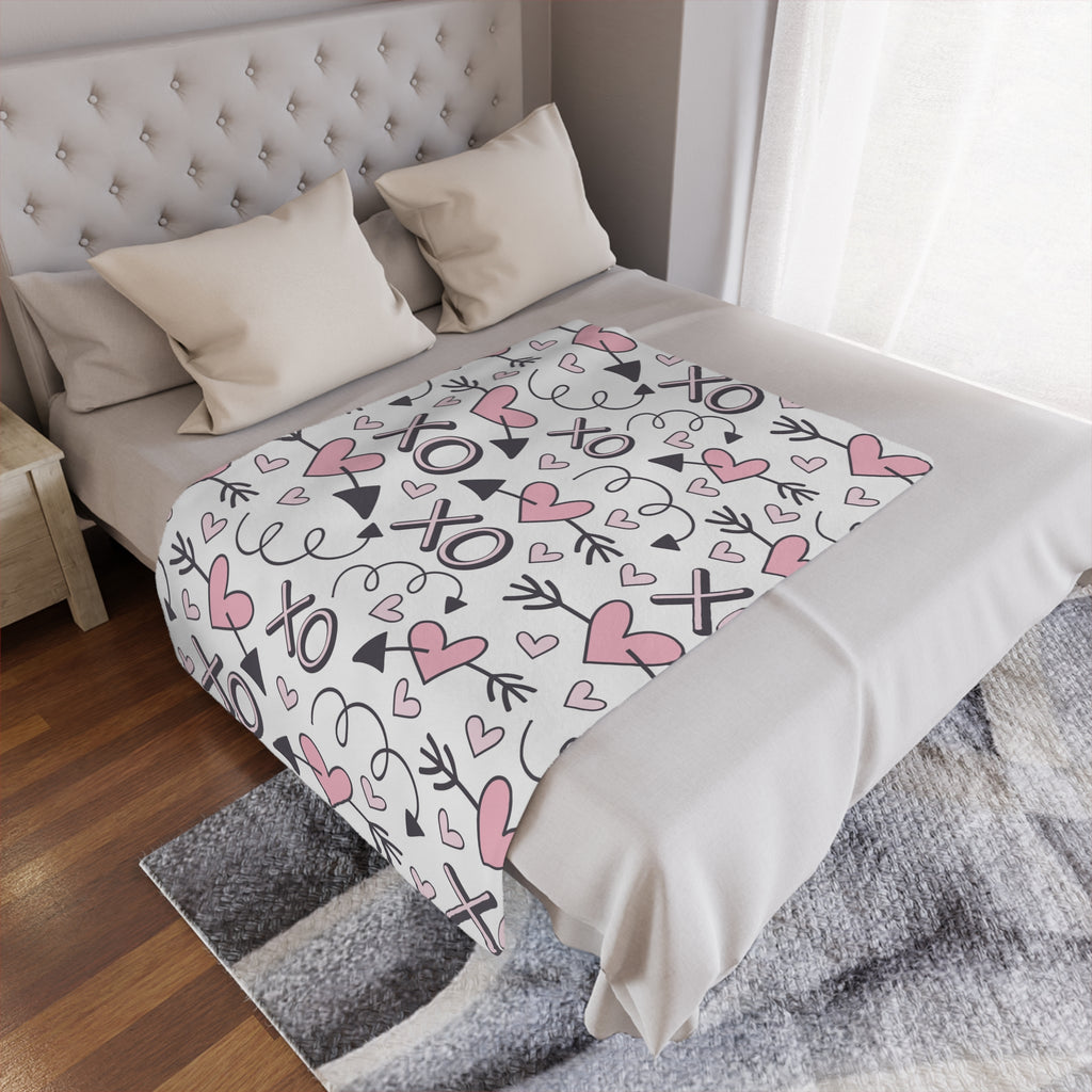 Valentine's Cozy Blanket Soft Valentines Blanket Gift for Valentine's Day