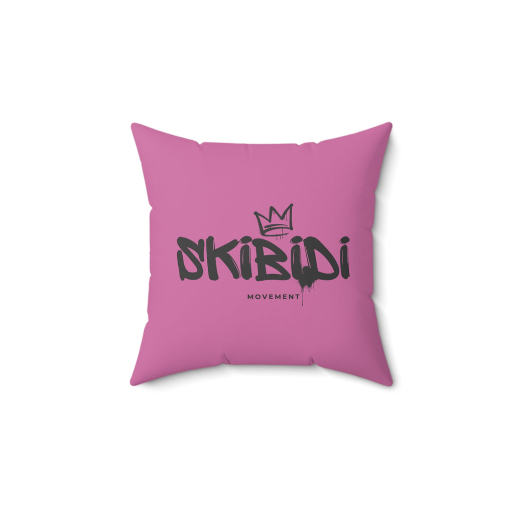 Skibidi Spun Polyester Square Pillow